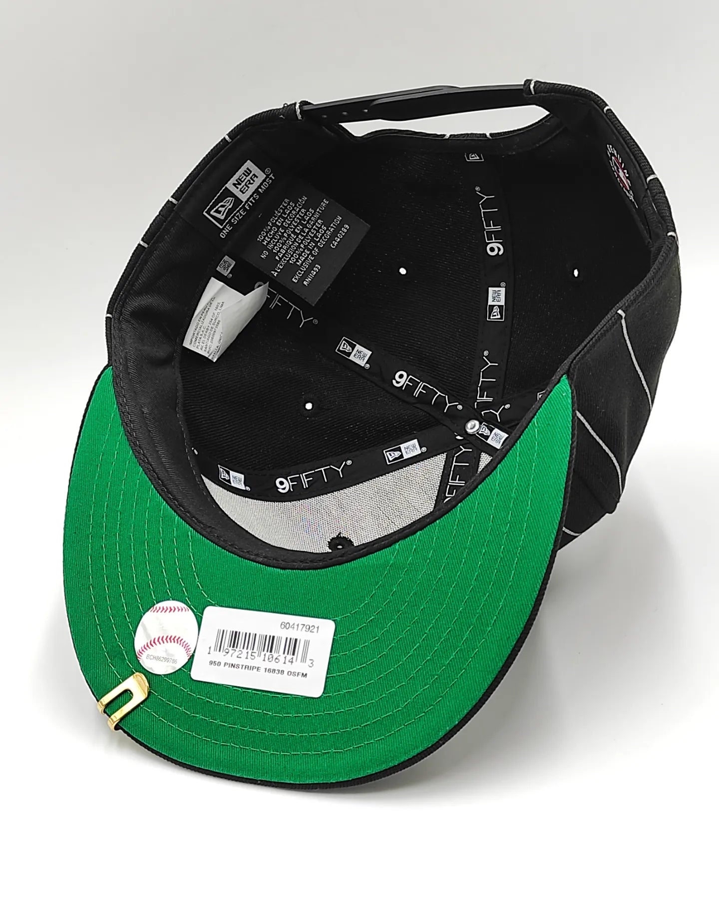 Gorra New Era White Sox Pinstripe 9Fifty con broche ajustable