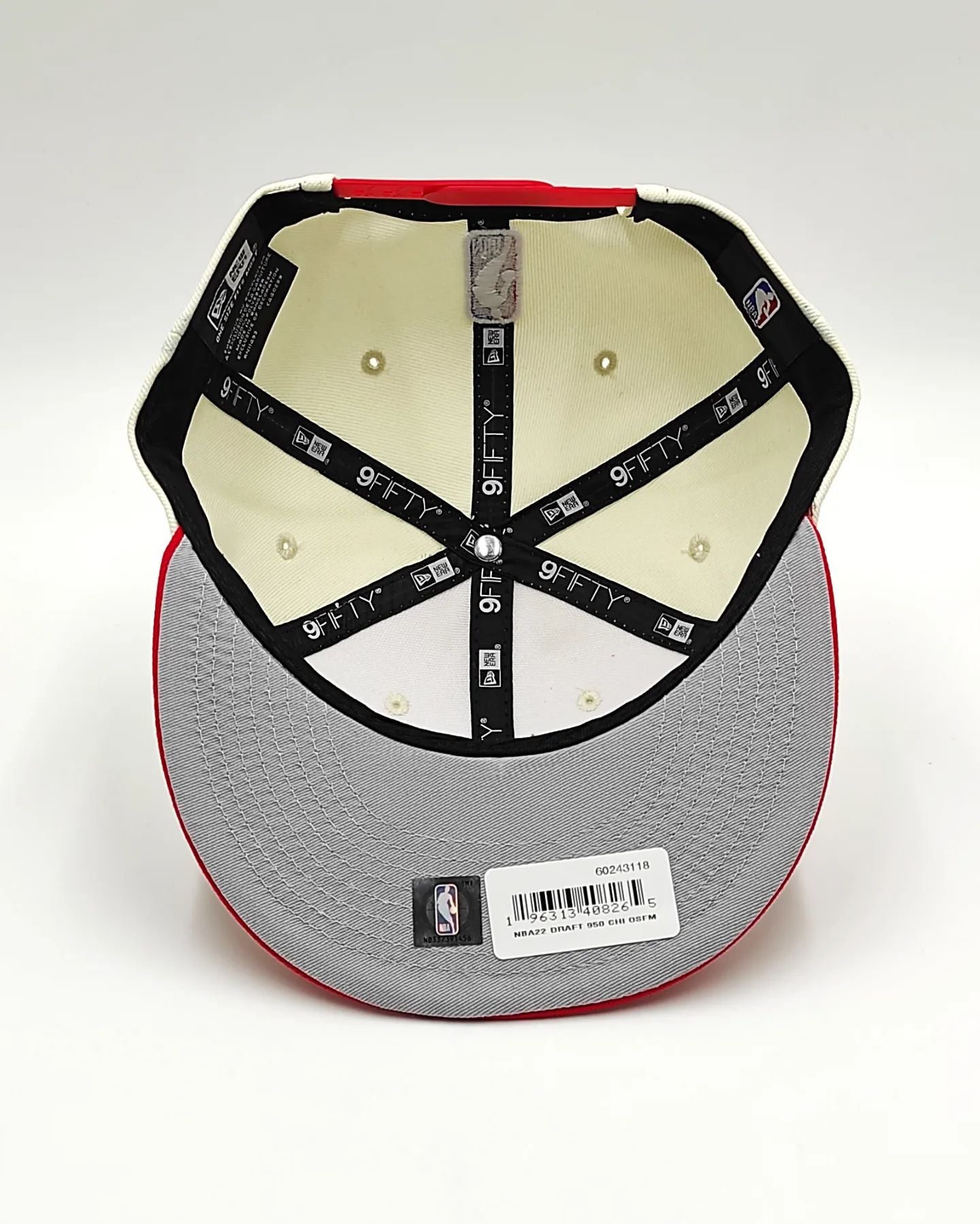 Chicago Bulls New Era 2022 NBA Draft 9FIFTY Adjustable Snapback Hat – Cream/Red