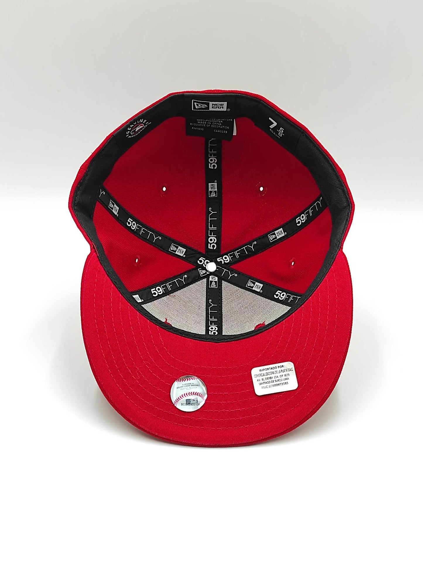Gorra New Era Los Angeles Dodgers 59fifty rojo liso