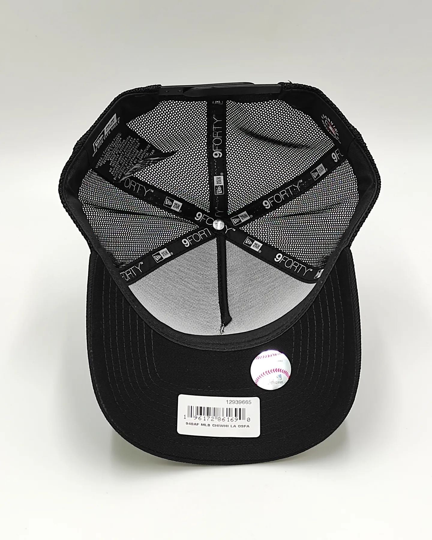 Gorra New Era Chicago White Sox 9Forty negra con rejilla negra