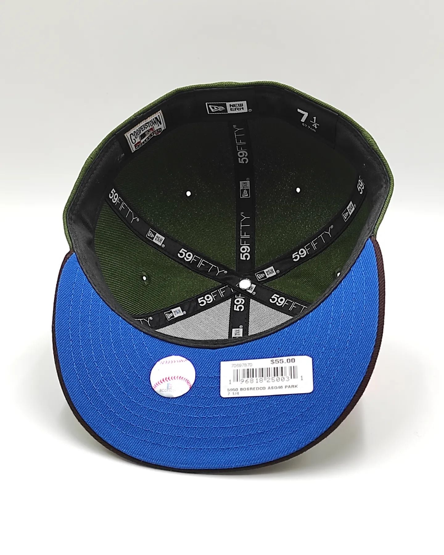 Gorra exclusiva New Era 59fifty parques Boston Red Sox 1946 parche All Star Game Olivo Marrón