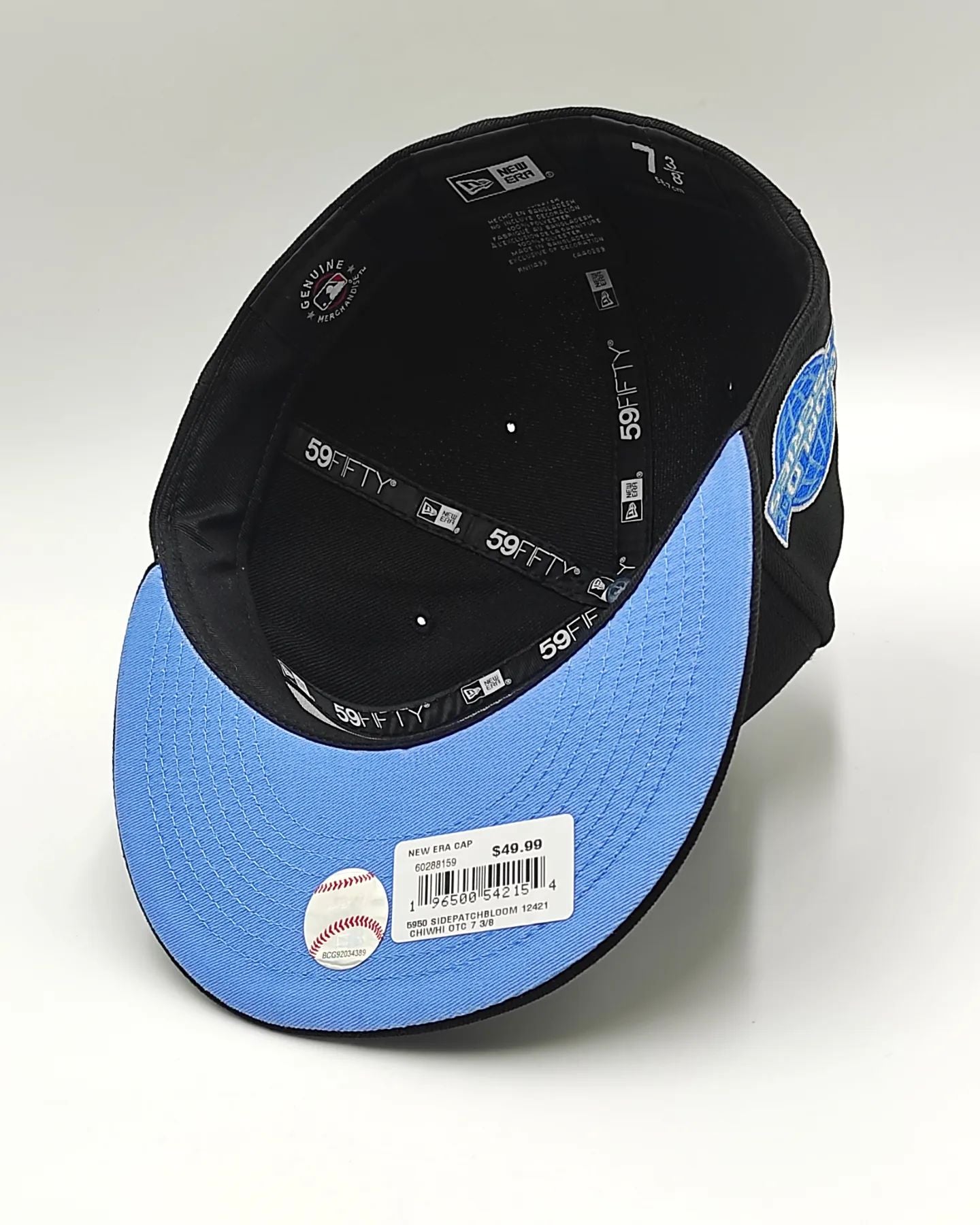 Gorra ajustada Chicago White Sox 2005 World Series BLOOM Exclusiva New Era 59Fifty - Negro/Celeste