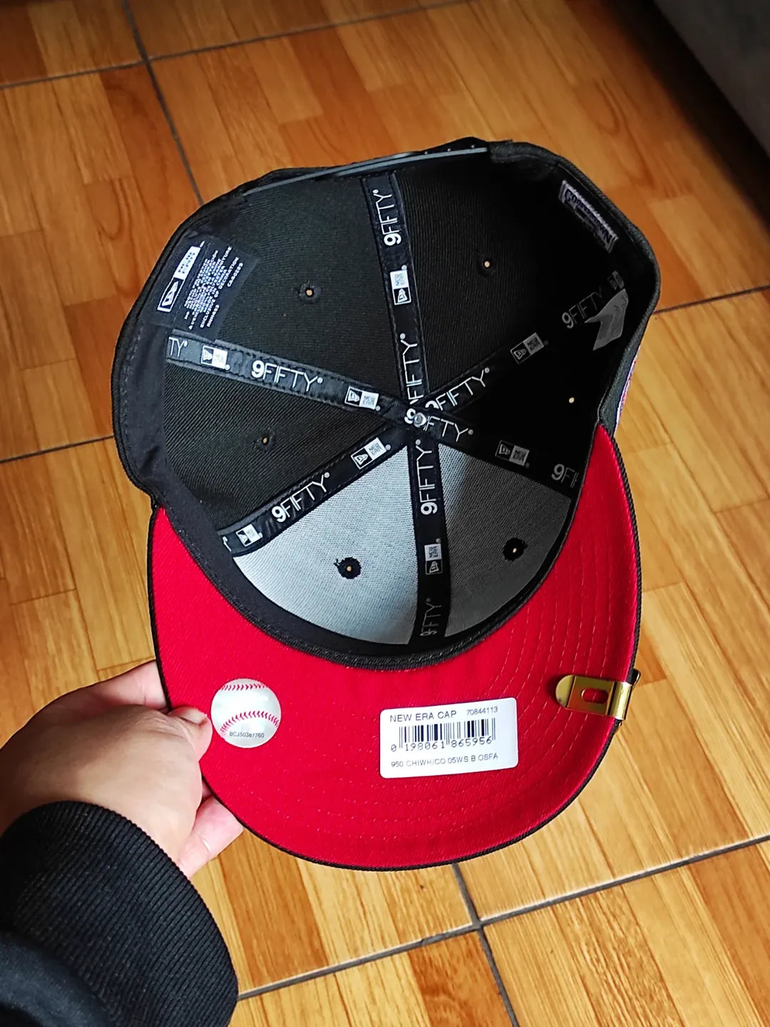 Gorra New Era Chicago White Sox World Series negra y roja 9FIFTY snapback