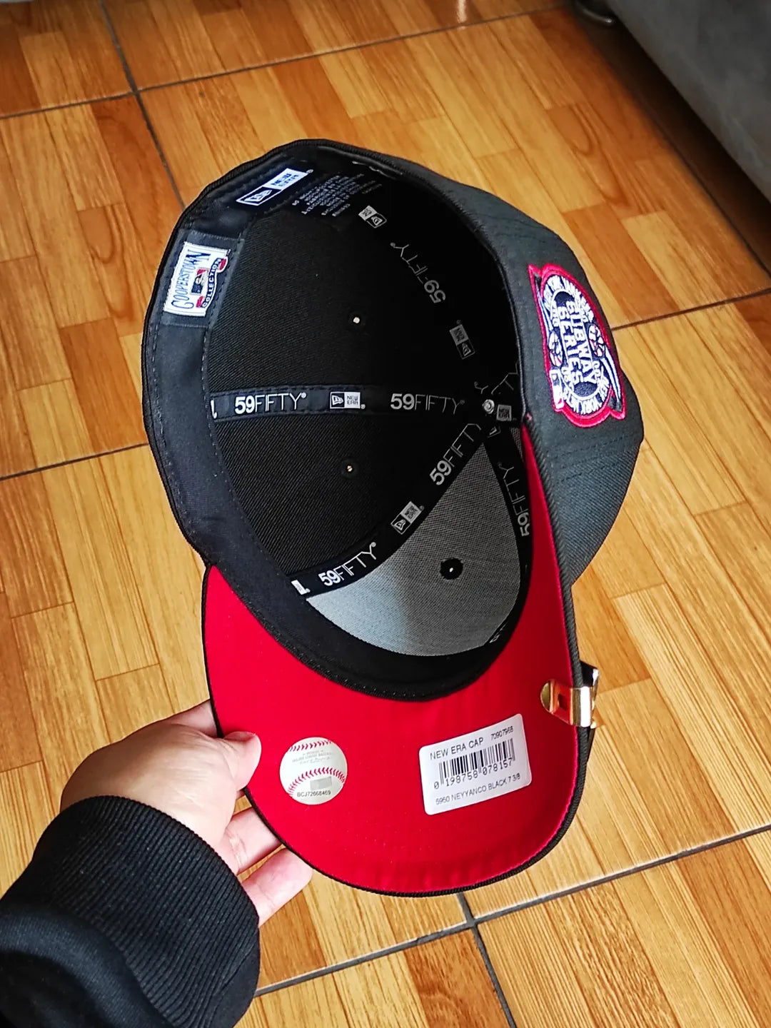 New Era New York Yankees Subway Series gorra ajustada 59Fifty negra y roja