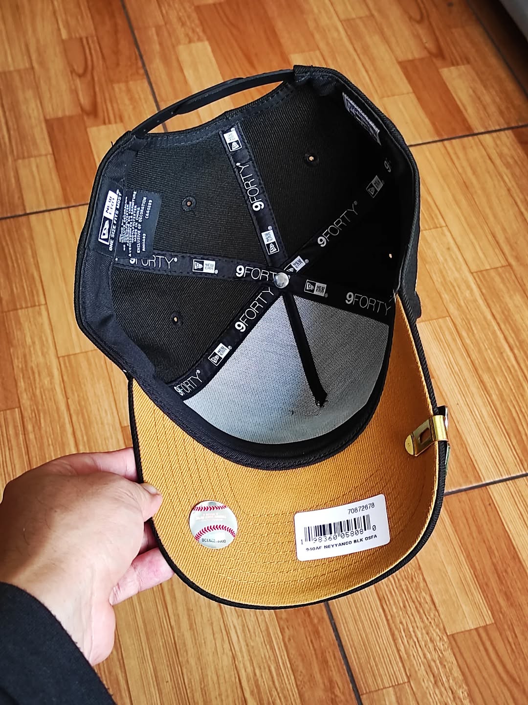 Gorra ajustable 9forty AFRAME New York Yankees negra Serie Mundial 2009