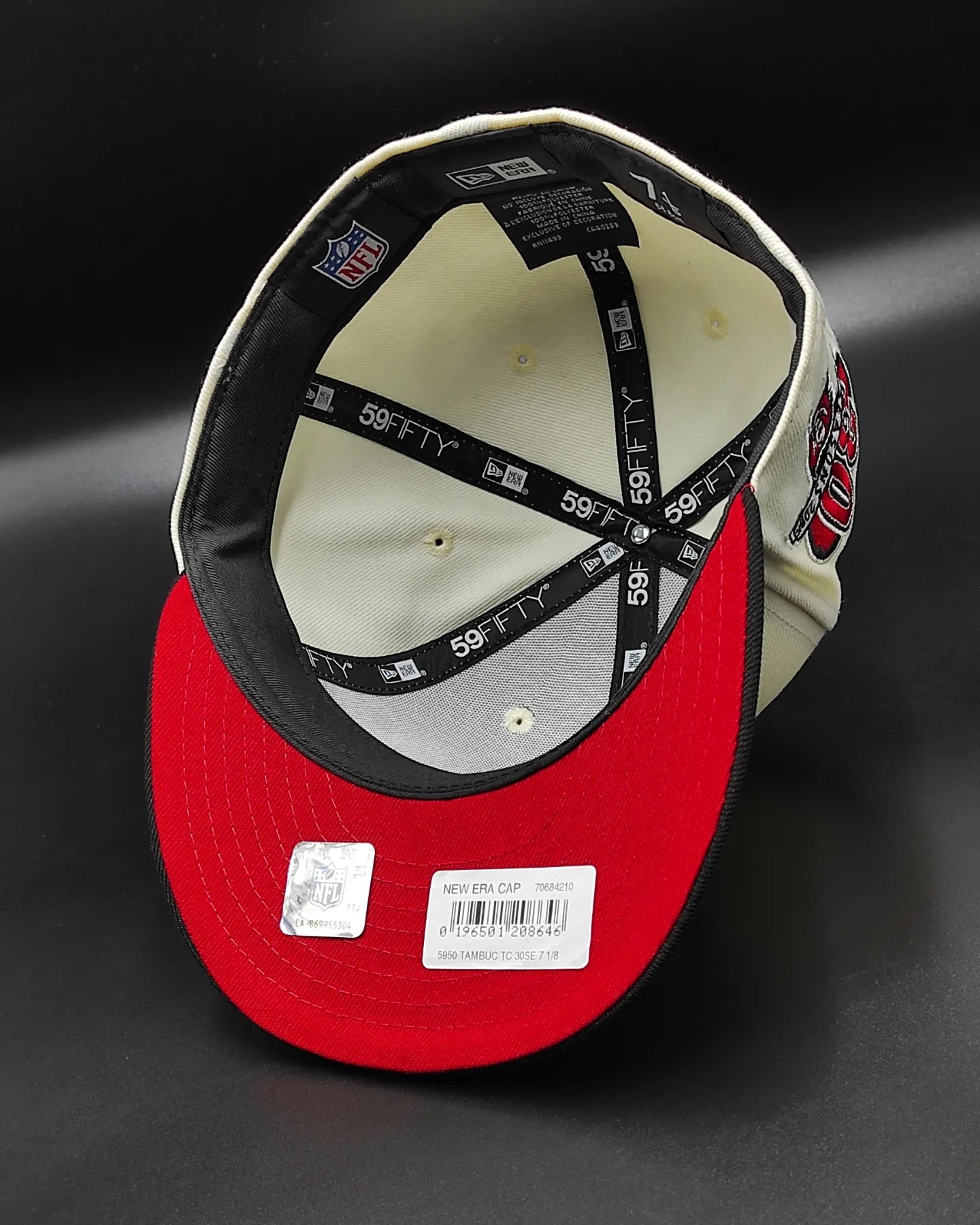 Gorra ajustada 59Fifty New Era Tampa Bay Buccaneers 30.º aniversario edición Cream Dome
