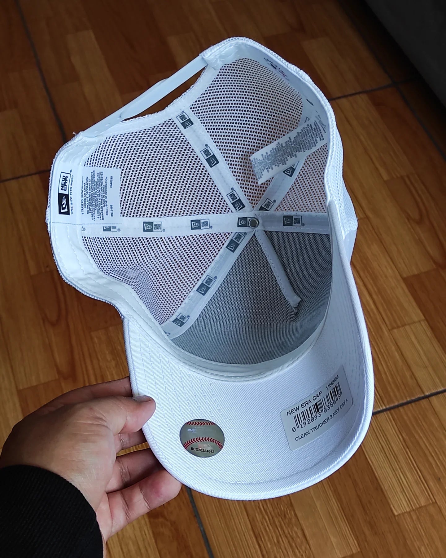 Gorra trucker a-frame blanca New Era New York Yankees