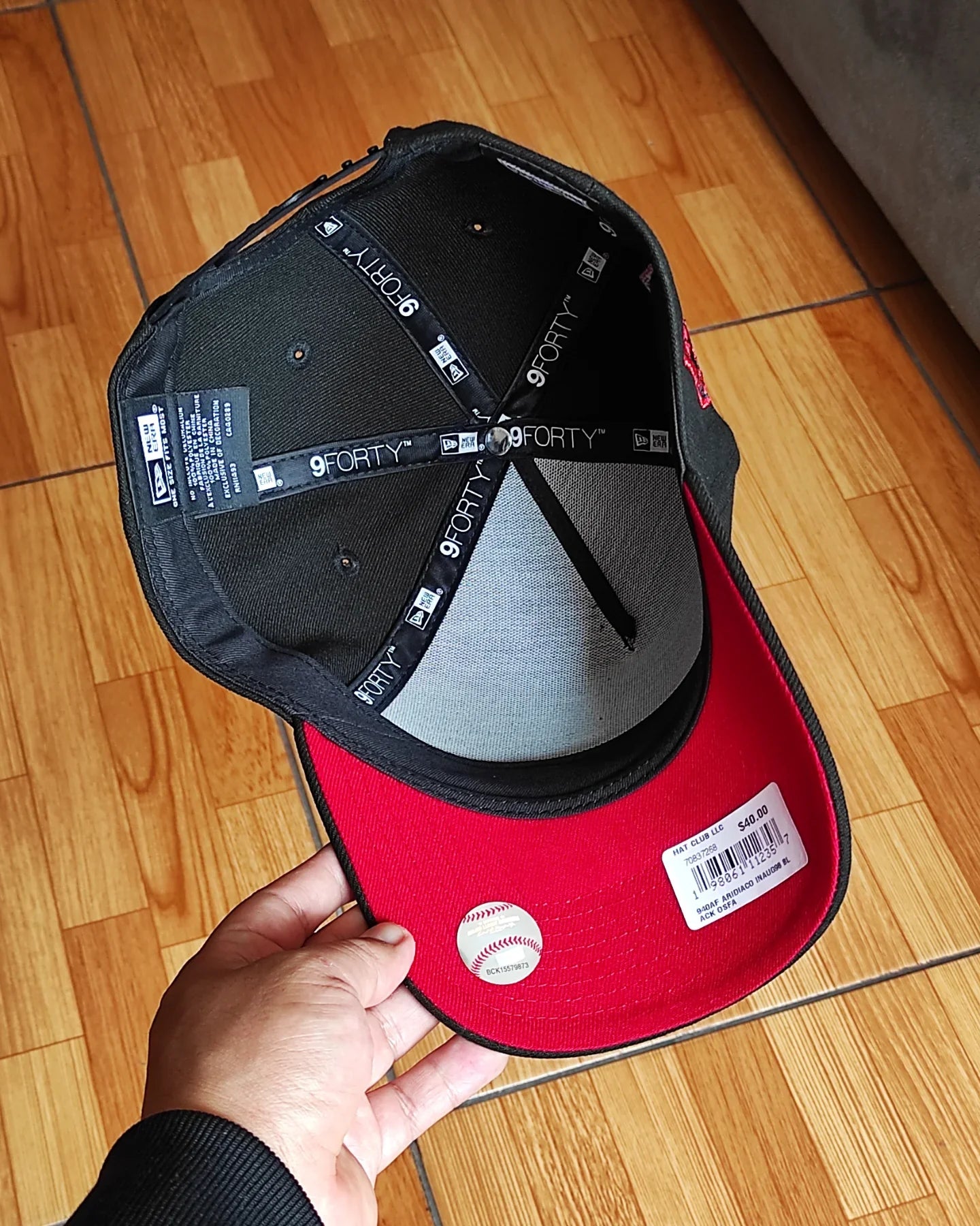 Gorra New Era Arizona Diamondbacks temporada inaugural negra roja 9forty A-FRAME