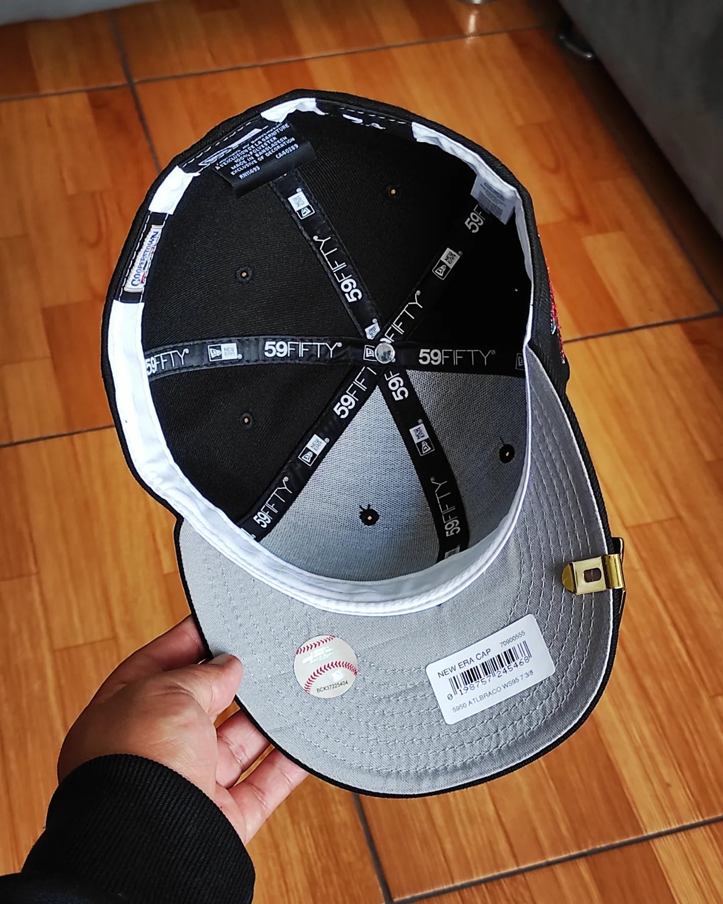 Gorra New Era Atlanta Braves World Series 1995 ⚡ Edición Negra 59Fifty Ajustada