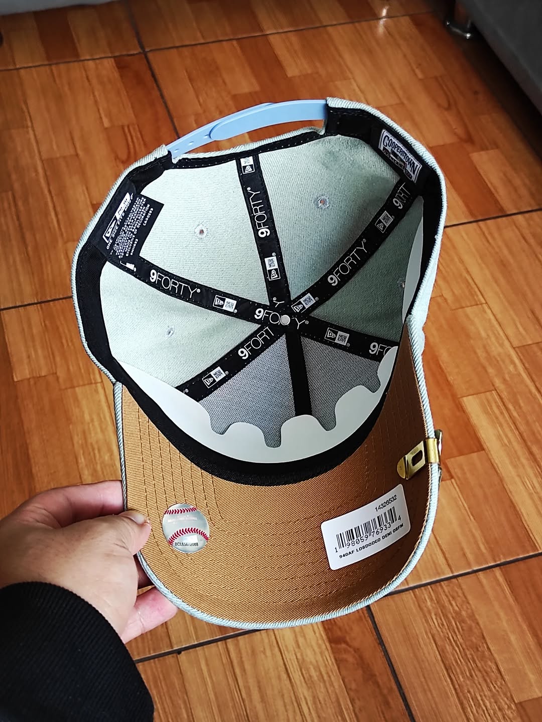 Gorra snapback A-Frame 9FORTY 'Denim White' de Los Angeles Dodgers