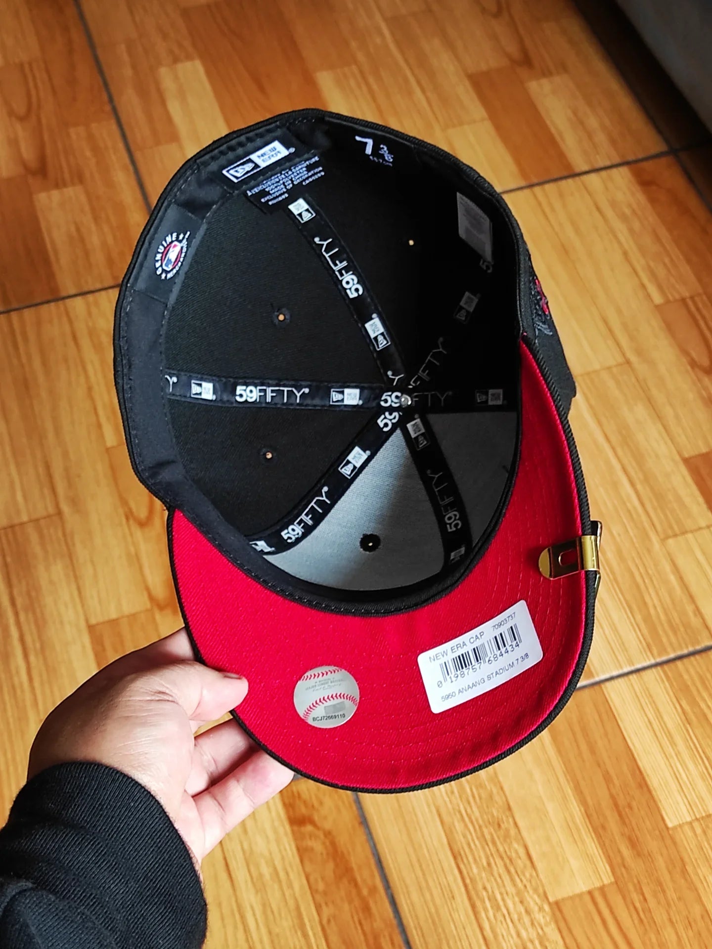 Gorra New Era Anaheim Angels 50th Anniversary Blackout Red Edition 59Fifty Fitted