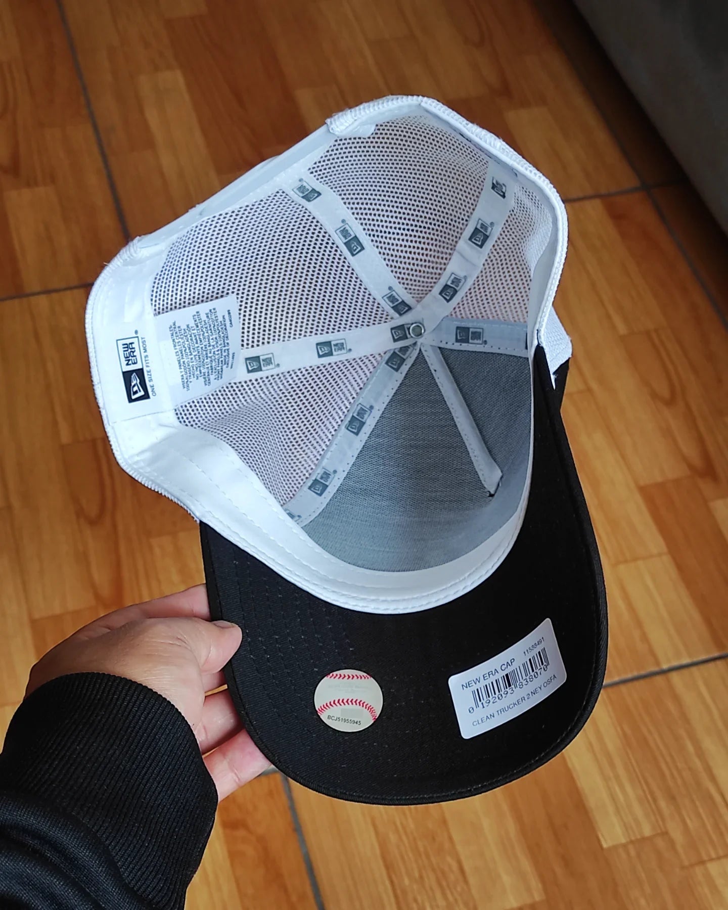 New Era Los New York Yankees gorra trucker negra y blanca con visera curvada