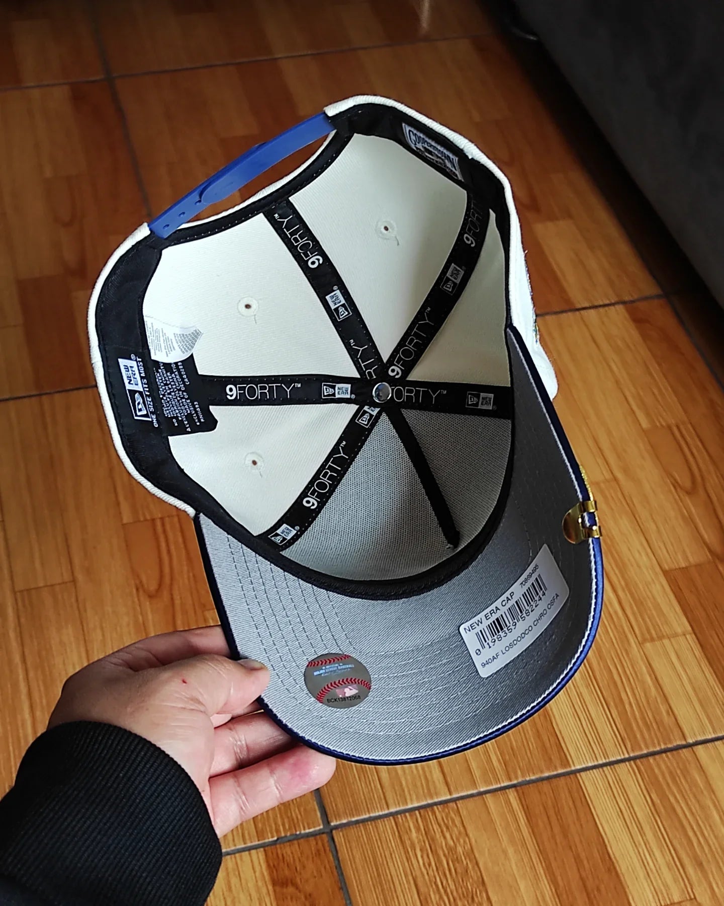 Gorra snapback New Era Los Angeles Dodgers Chrome con visera satinada Two Tone A Frame 9Forty