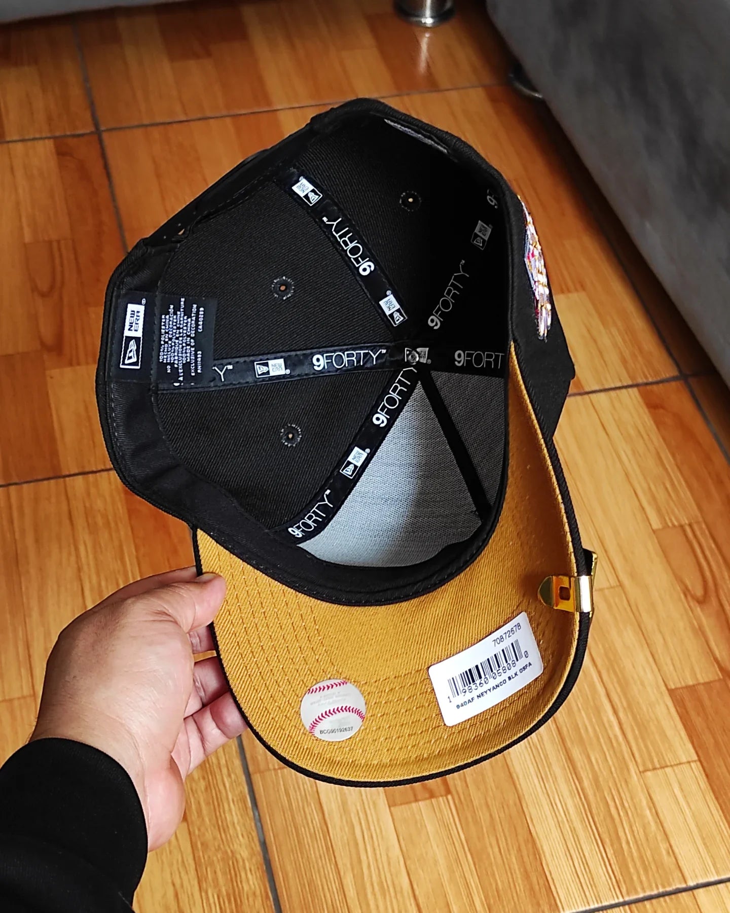 Gorra ajustable A-Frame 9Forty negra de los New York Yankees de la Serie Mundial de 2009