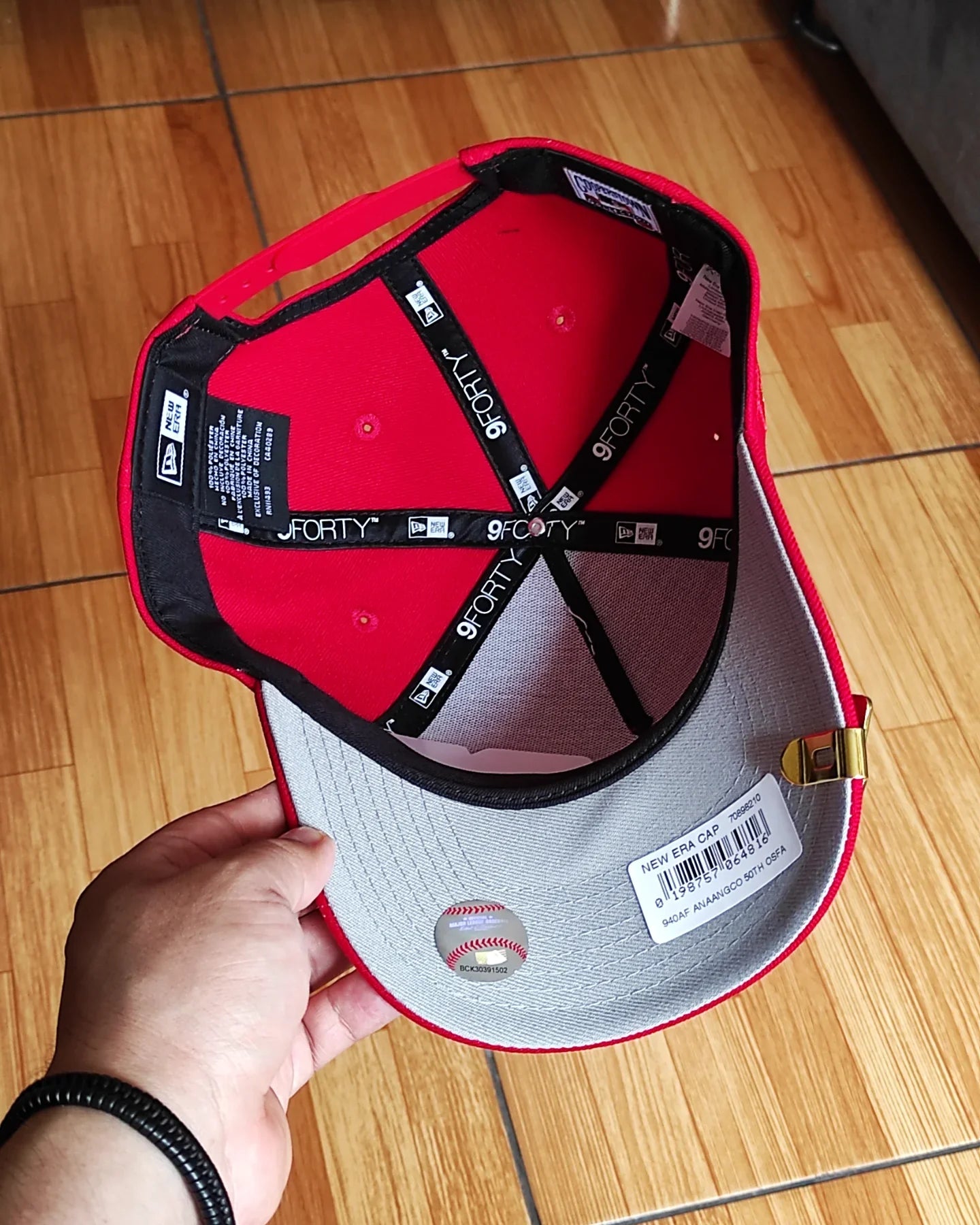 Gorra New Era Anaheim Angels Stadium 50th Anniversary All Red Edition 9Forty A Frame Snapback