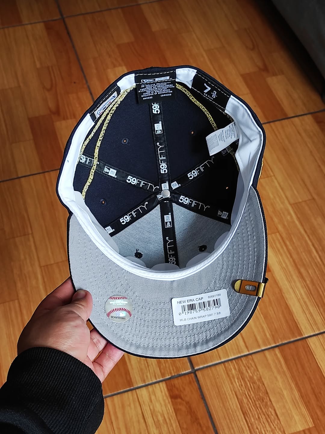 Gorra ajustada New Era 59FIFTY New York Yankees chain✨️ wrap azul marino