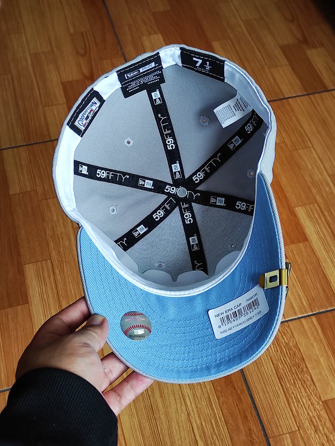 New era New York Yankees Serie Mundial 00 gris/azul cielo 59FIFTY