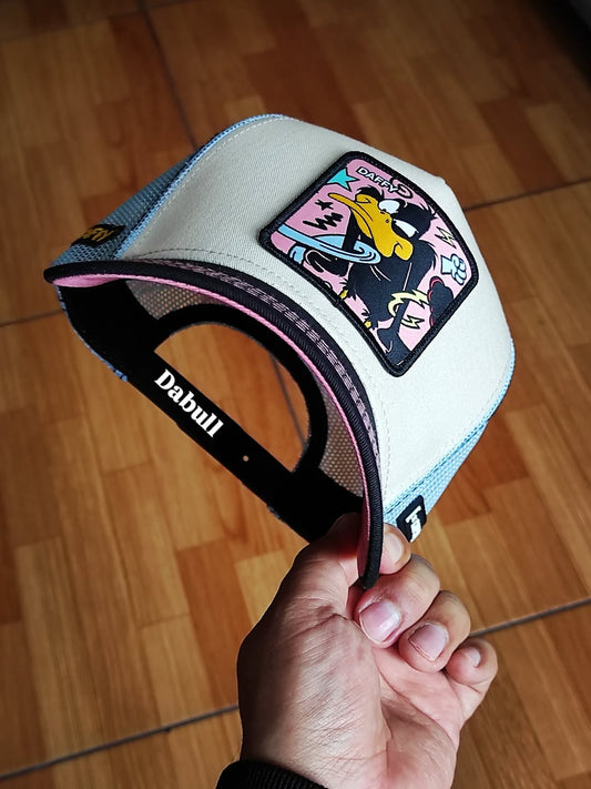 Capslab Looney Tunes Daffy Beige Trucker Snapback Hat