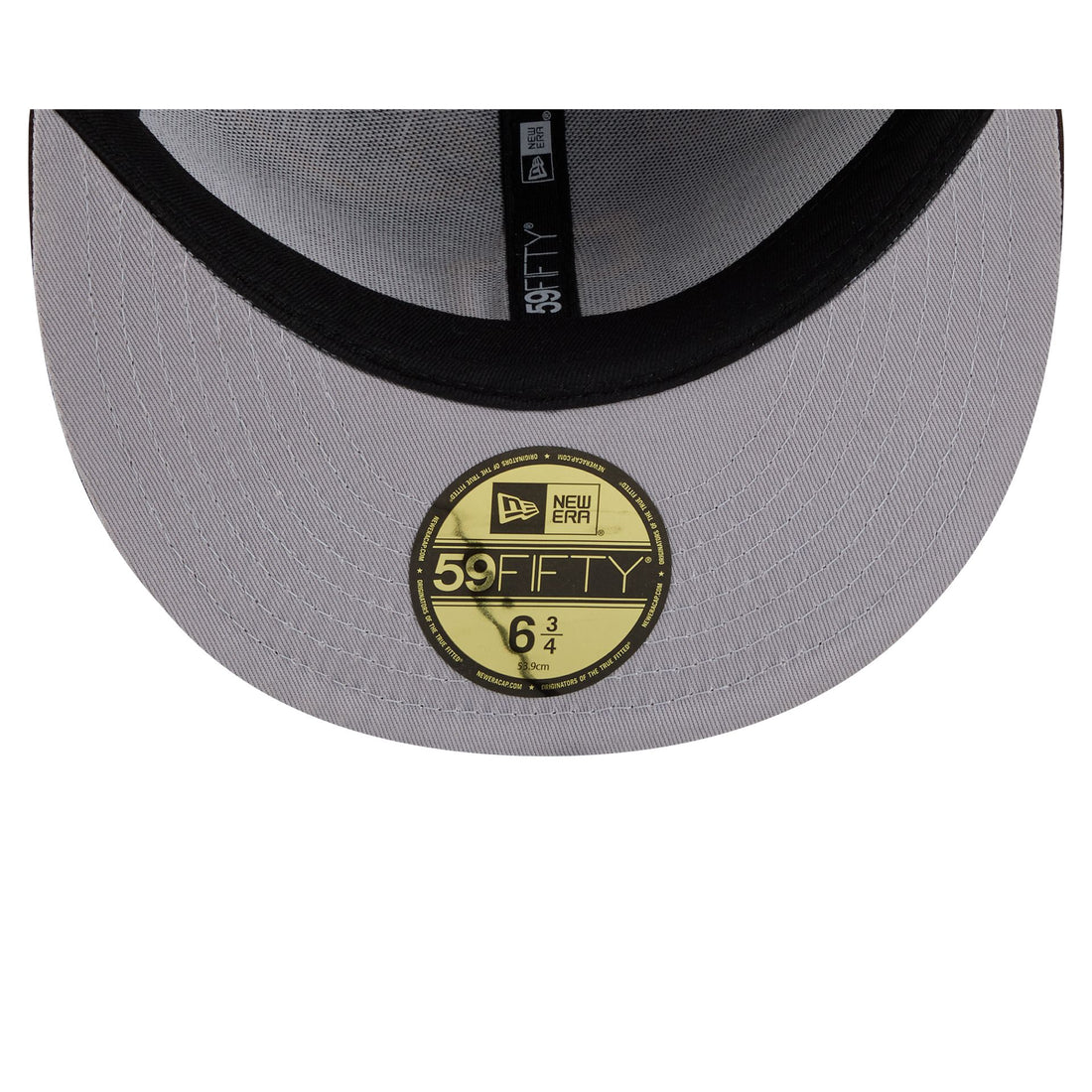 Gorra New Era 59FIFTY Fitted con el logotipo de los Padres de San Diego en marrón con parte inferior gris