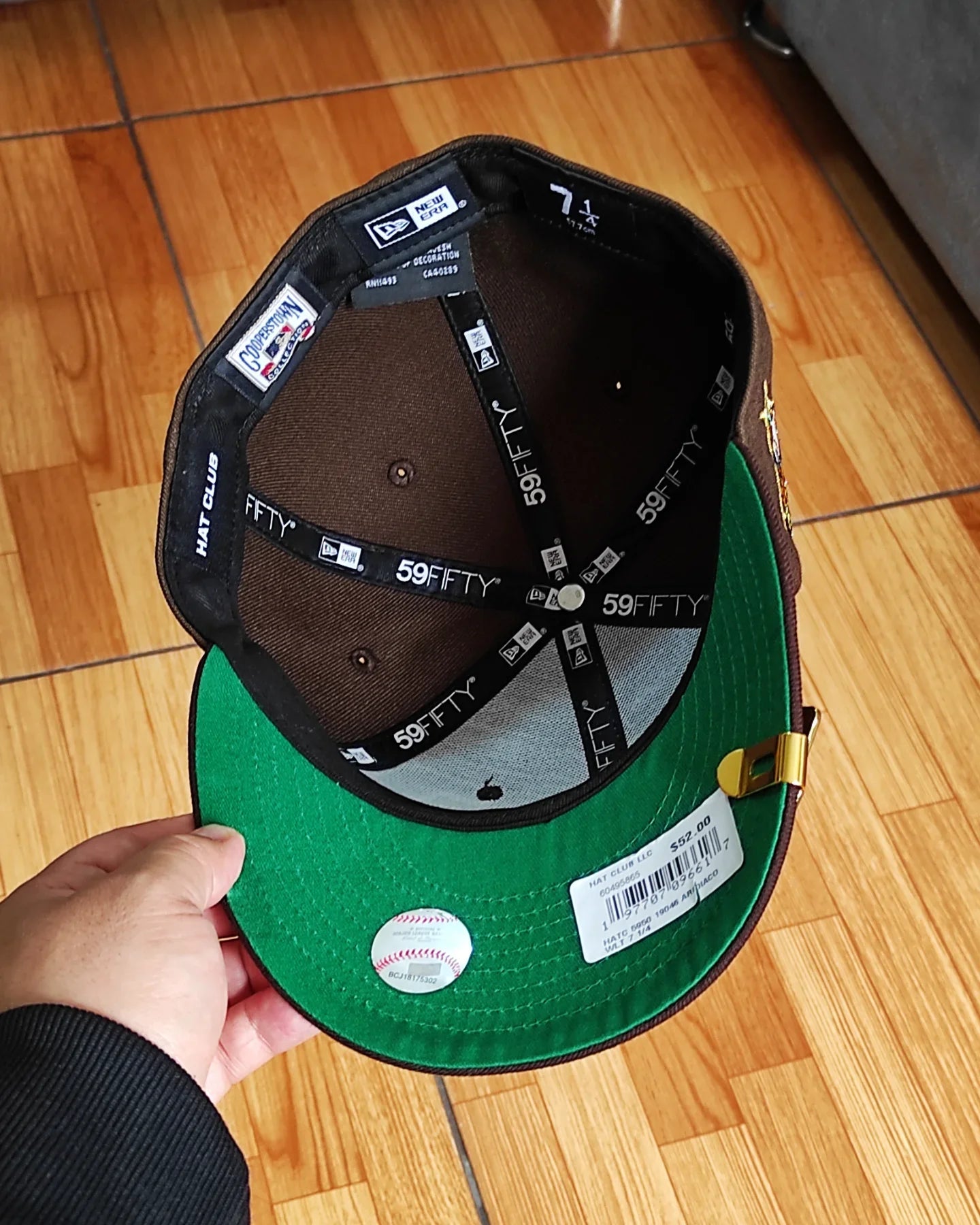 Gorra New Era 59 Fifty Arizona Diamondbacks Fields parche inaugural color café