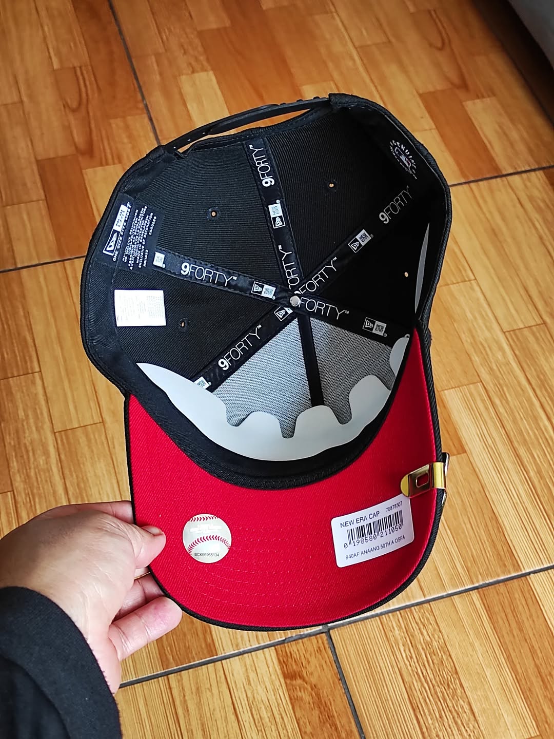 Gorra Snapback 9FORTY A-FRAME negra y roja del 50.º aniversario de los Anaheim Angels de la nueva era
