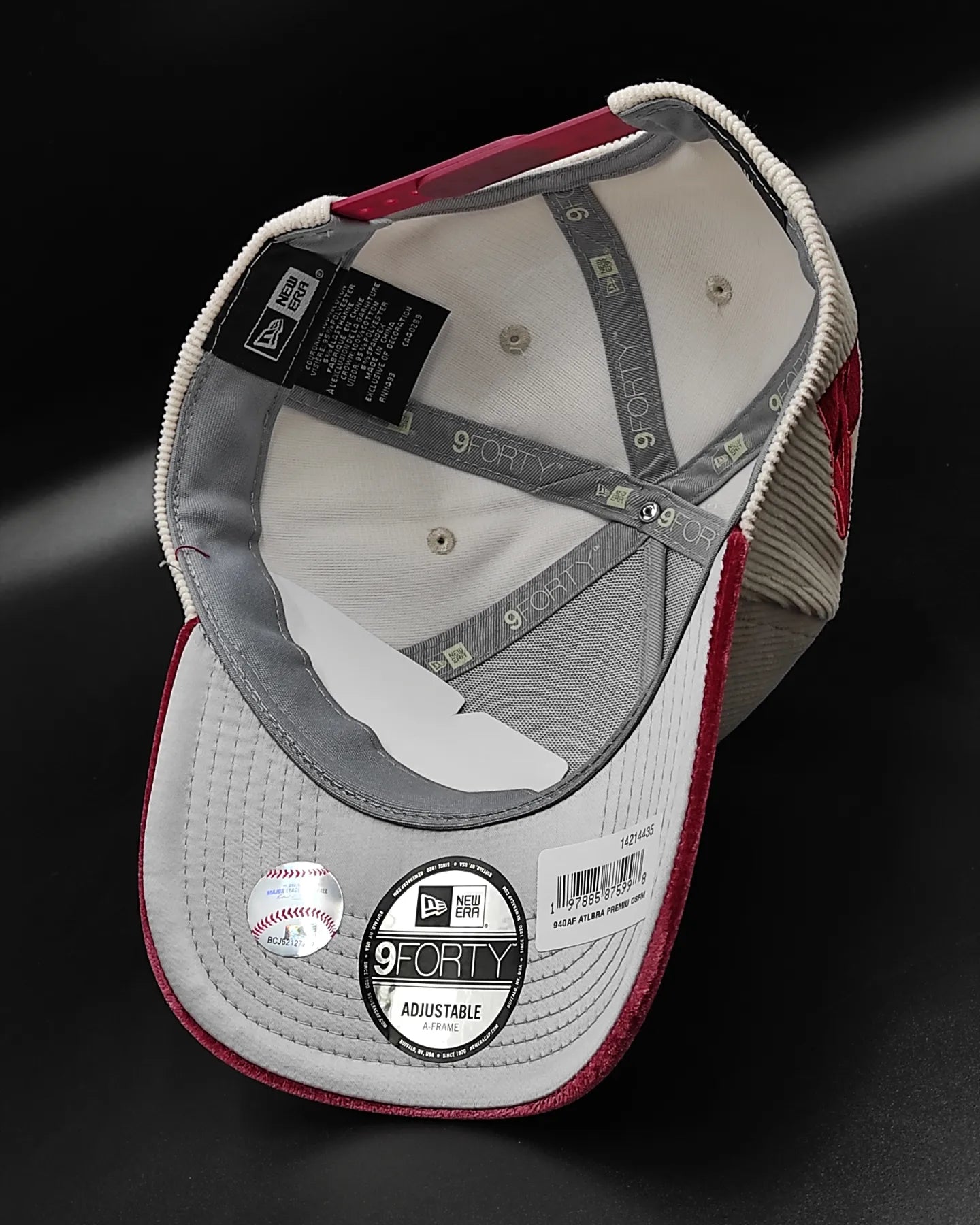 Gorra Newera Atlanta Braves Corduroy velvet 9 forty aframe Snapback