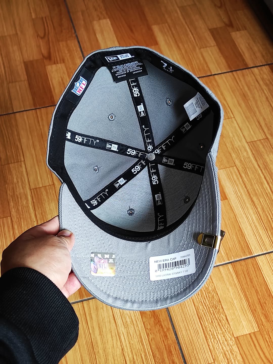 Gorra New Era Las Vegas Raiders 60 aniversario gris 59fifty