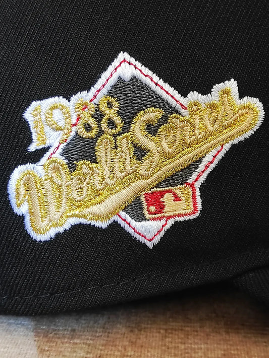 New Era Exclusive 9Fifty Black Los Angeles Dodgers" Snapback W/ 1988 World Series Side Patch