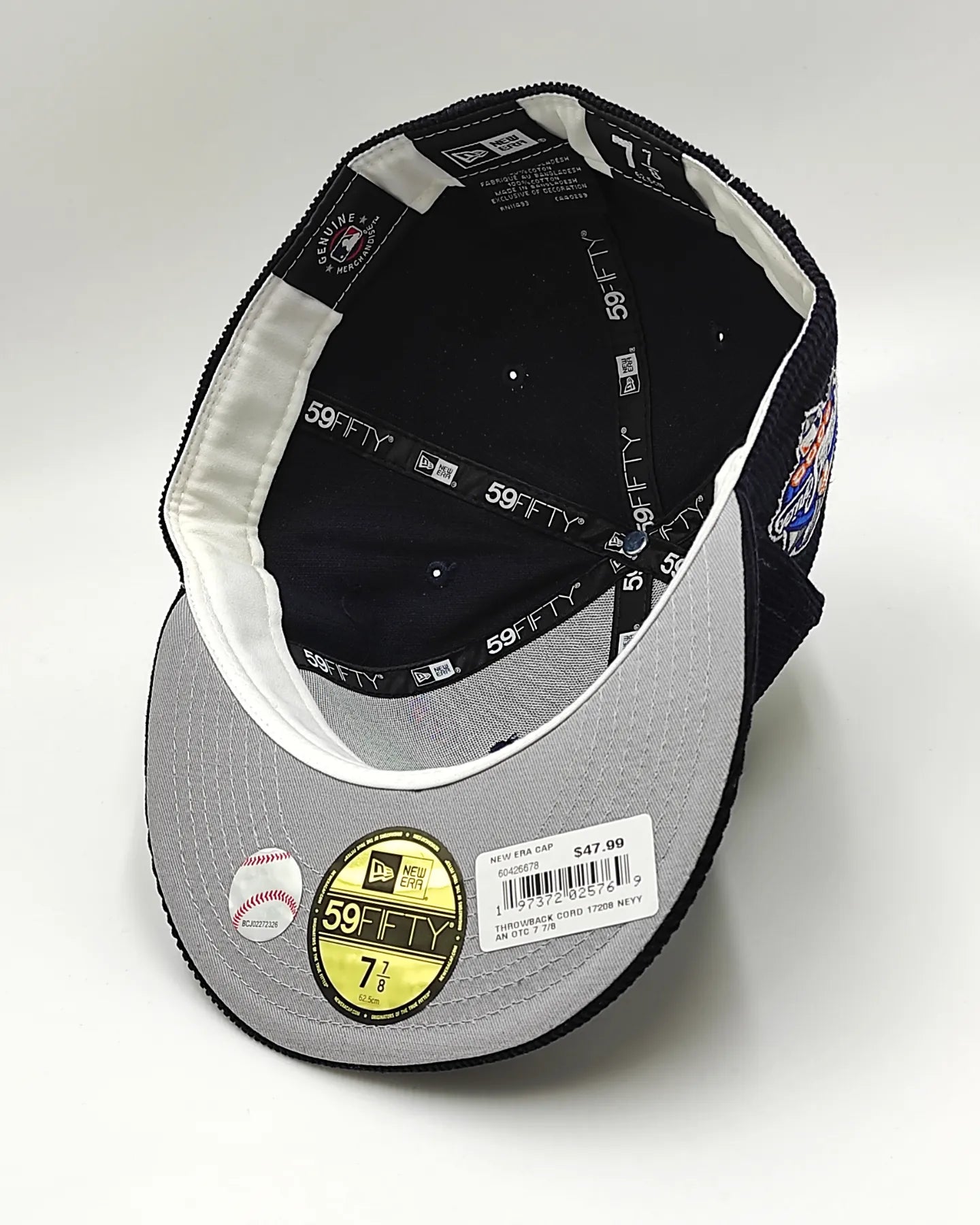 Gorra Ajustada Chicago Bulls OLD SCHOOL CORDUROY SIDE-PATCH Negra de New Era