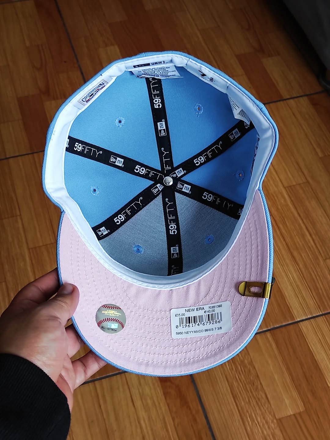 Gorra ajustada 59FIFTY New Era New York Yankees Azul Pastel🍧