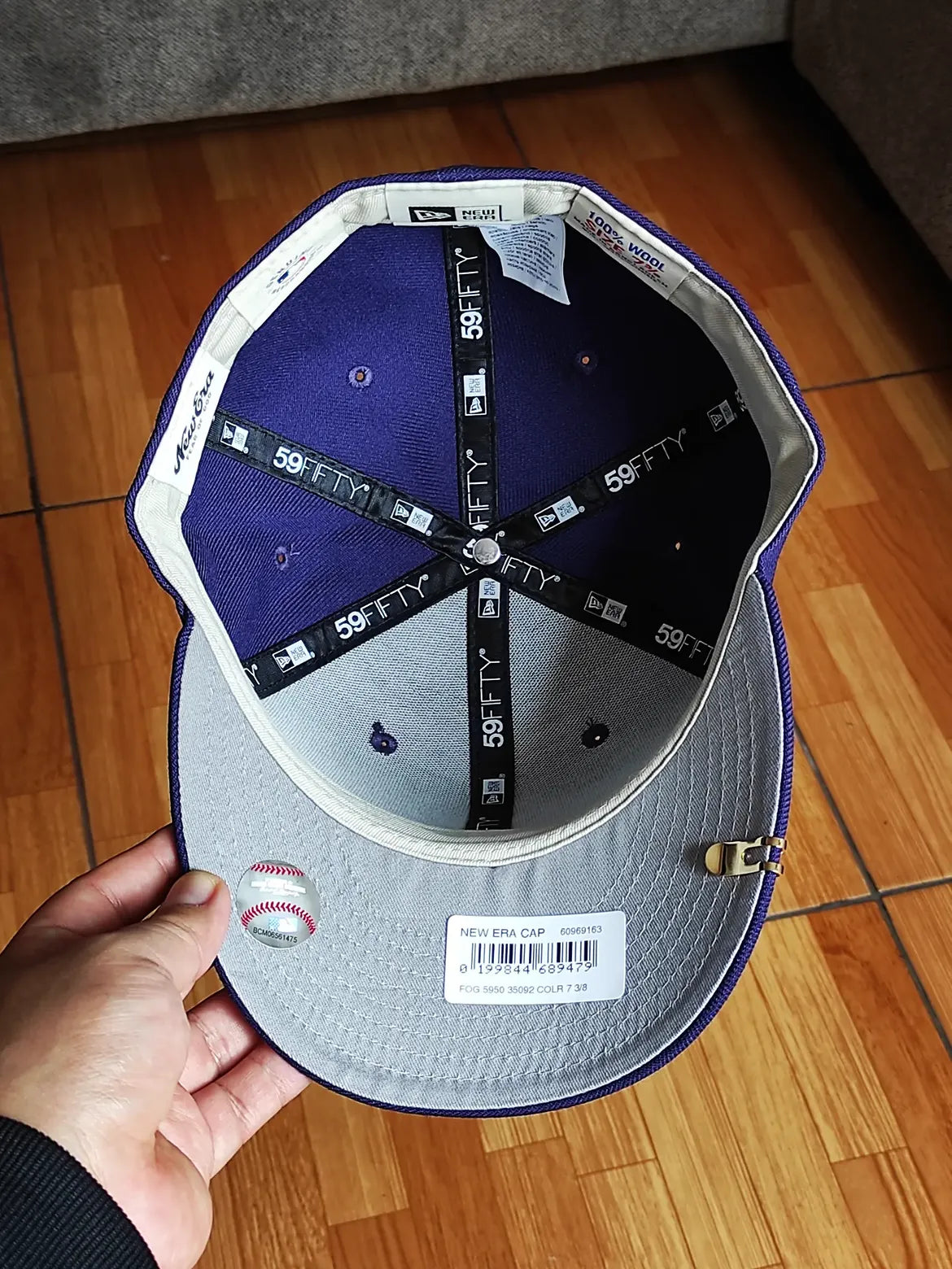 New Era Colorado Rockies Fear of God Purple Essentials Classic Edition 59Fifty Fitted Hat