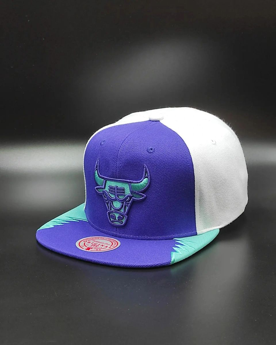 Mitchell & Ness Chicago Bulls Exclusive AIR JORDAN DAY 5 Snapback Cap - Purple/Teal