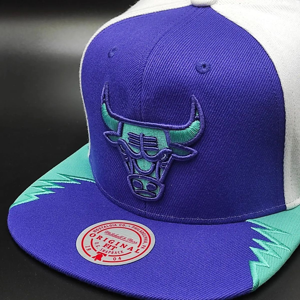 Mitchell & Ness Chicago Bulls Exclusive AIR JORDAN DAY 5 Snapback Cap - Purple/Teal