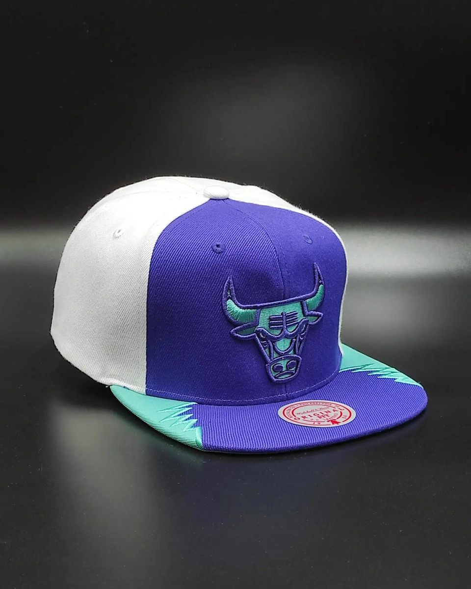 Mitchell & Ness Chicago Bulls Exclusive AIR JORDAN DAY 5 Snapback Cap - Purple/Teal