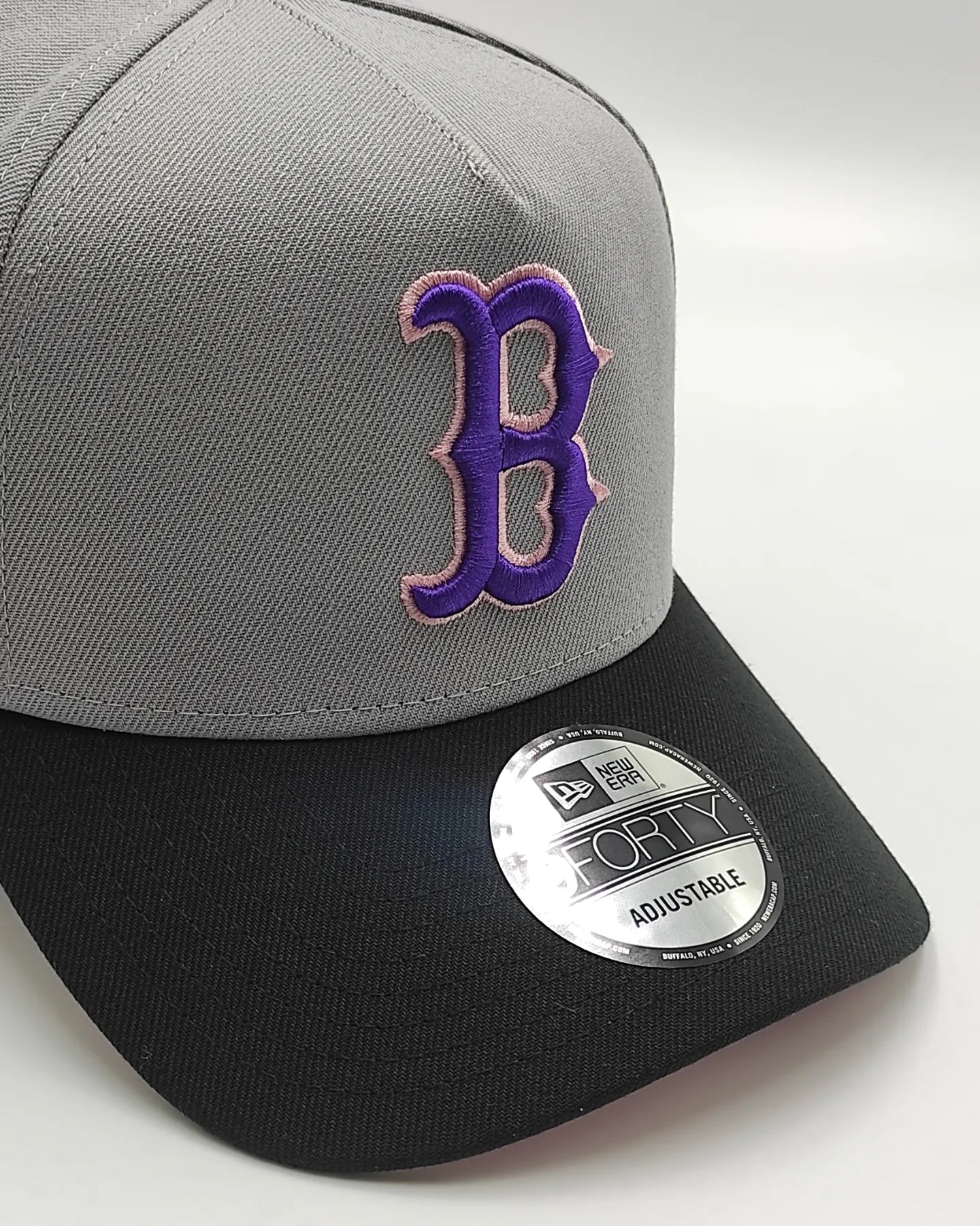 Gorra snapback New Era 9Forty A-FRAME Fuji Boston Red Sox 1986 World Series Patch / Gris Negro Rosa