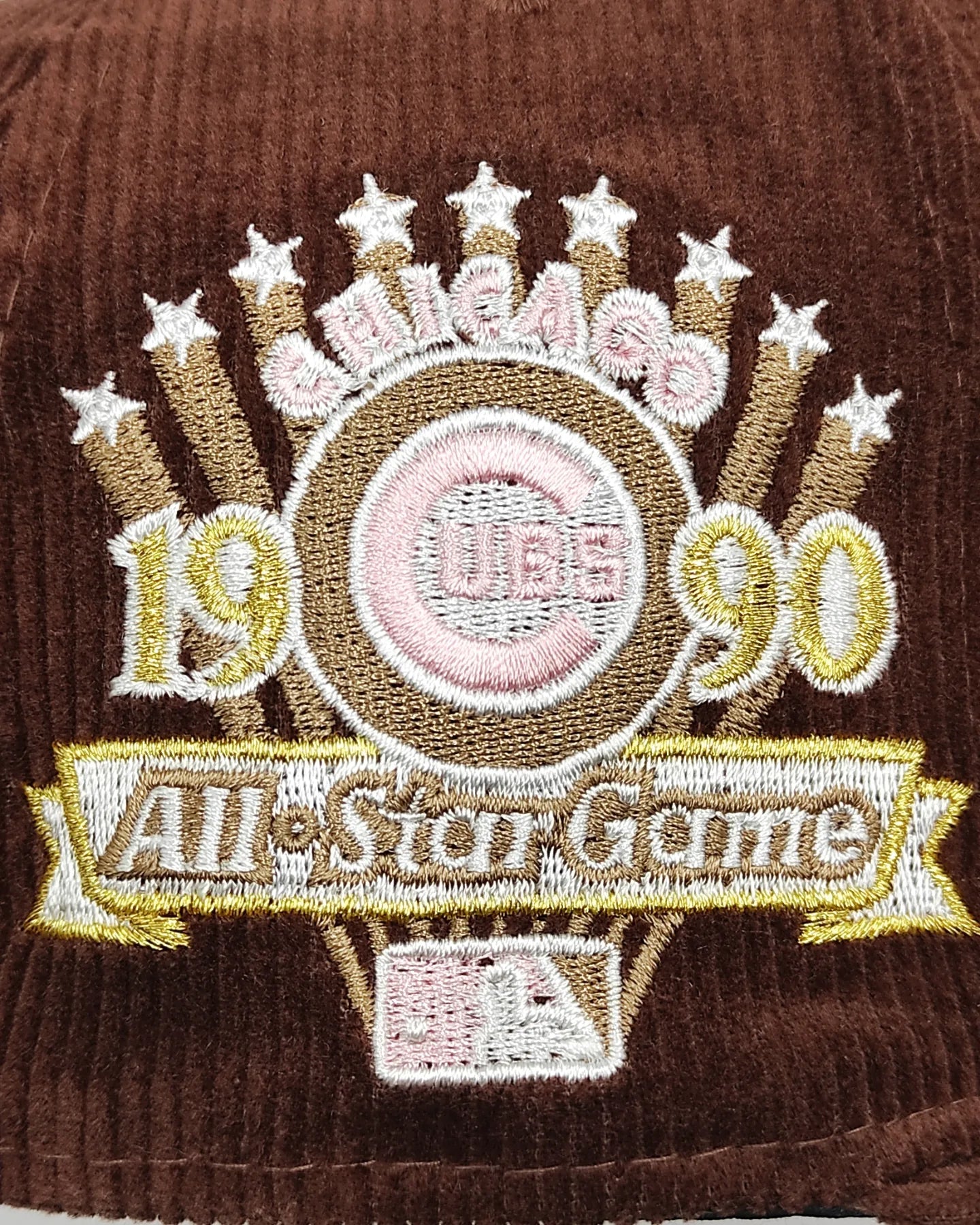 Gorra New Era Chicago Cubs All Star Game 1990 Coffe pink corduroy prime edition 59fifty fitted