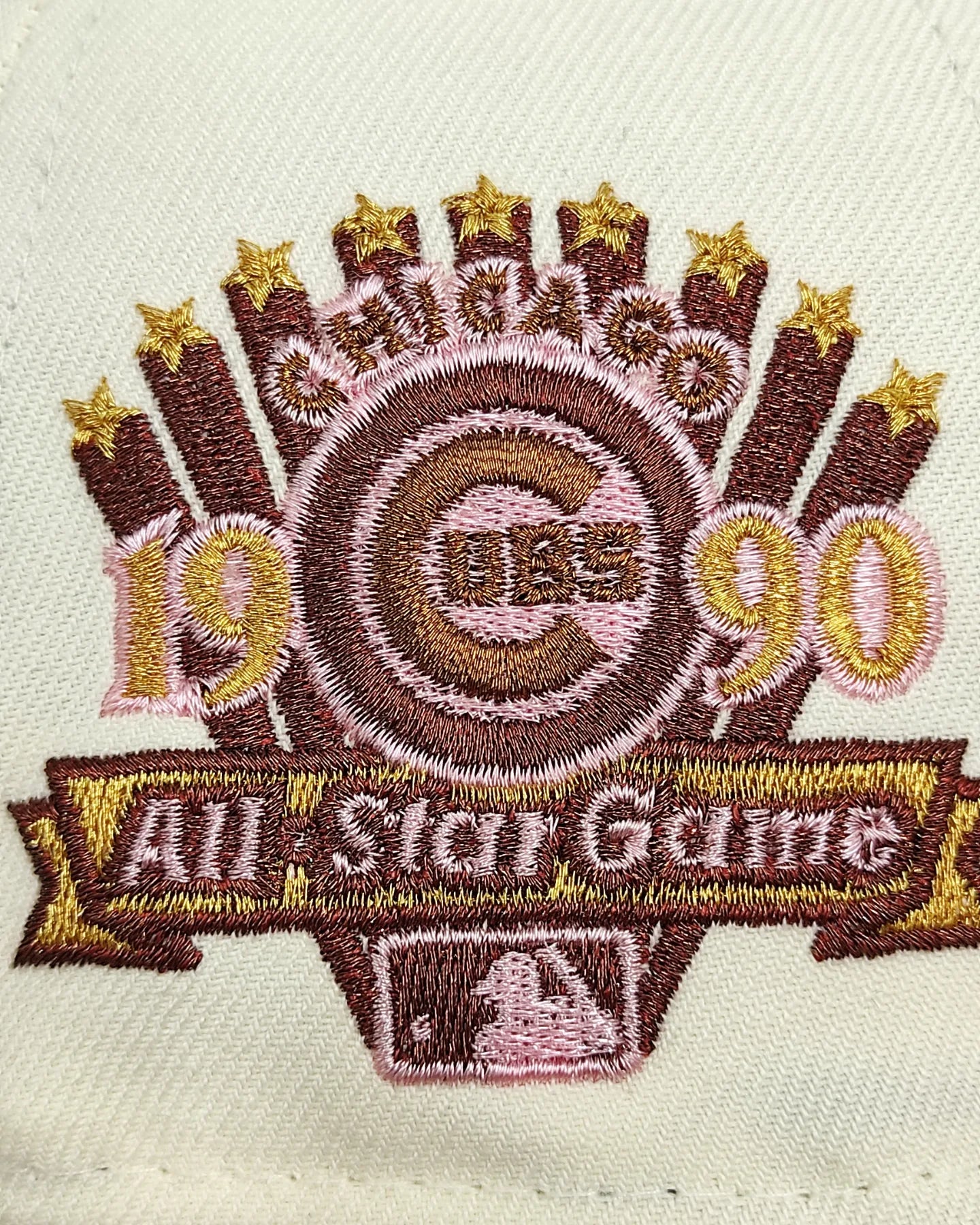 Gorra ajustada New Era Chicago Cubs All Star Game 1990 edición platino metálico bicolor 59fifty