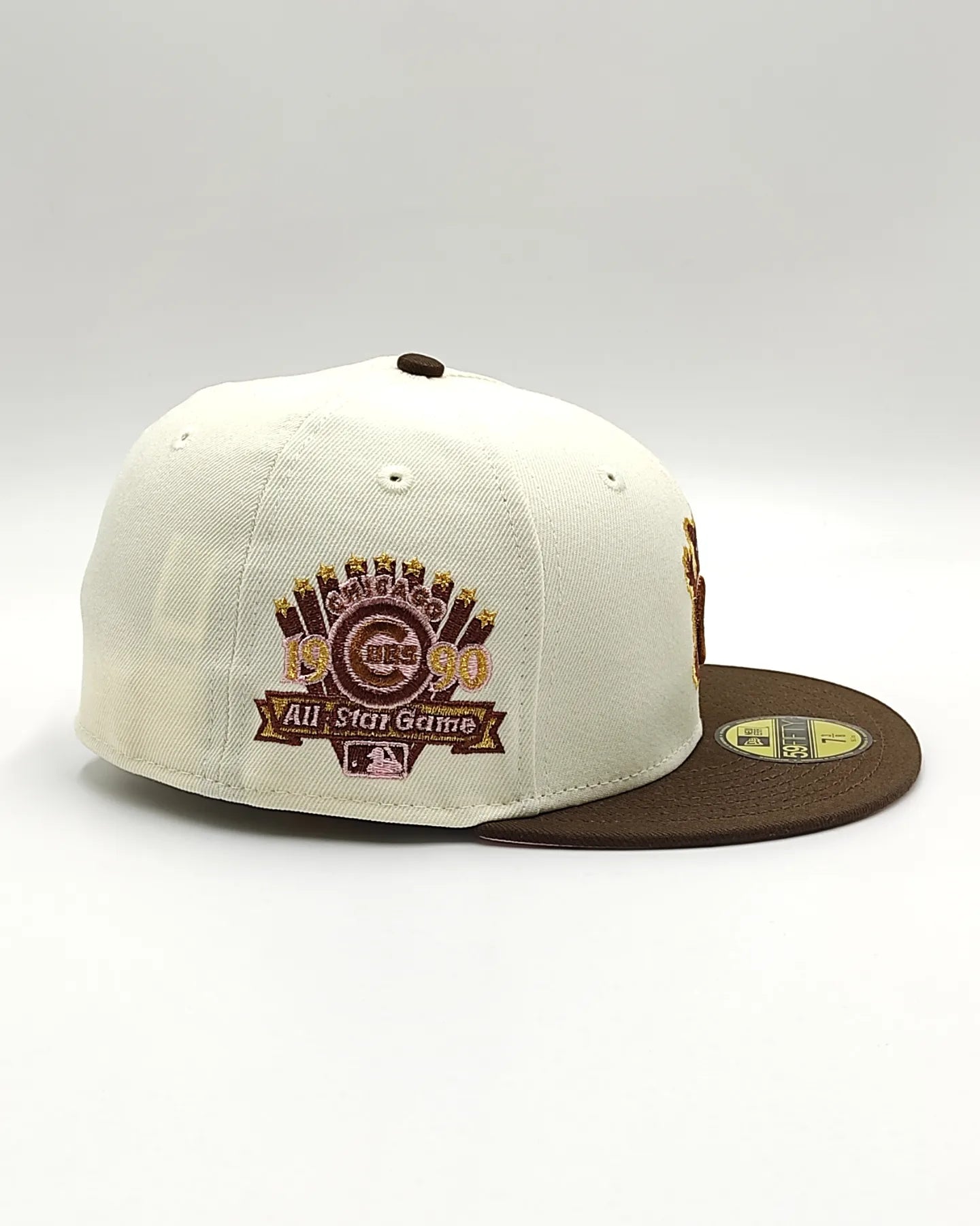 Gorra ajustada New Era Chicago Cubs All Star Game 1990 edición platino metálico bicolor 59fifty