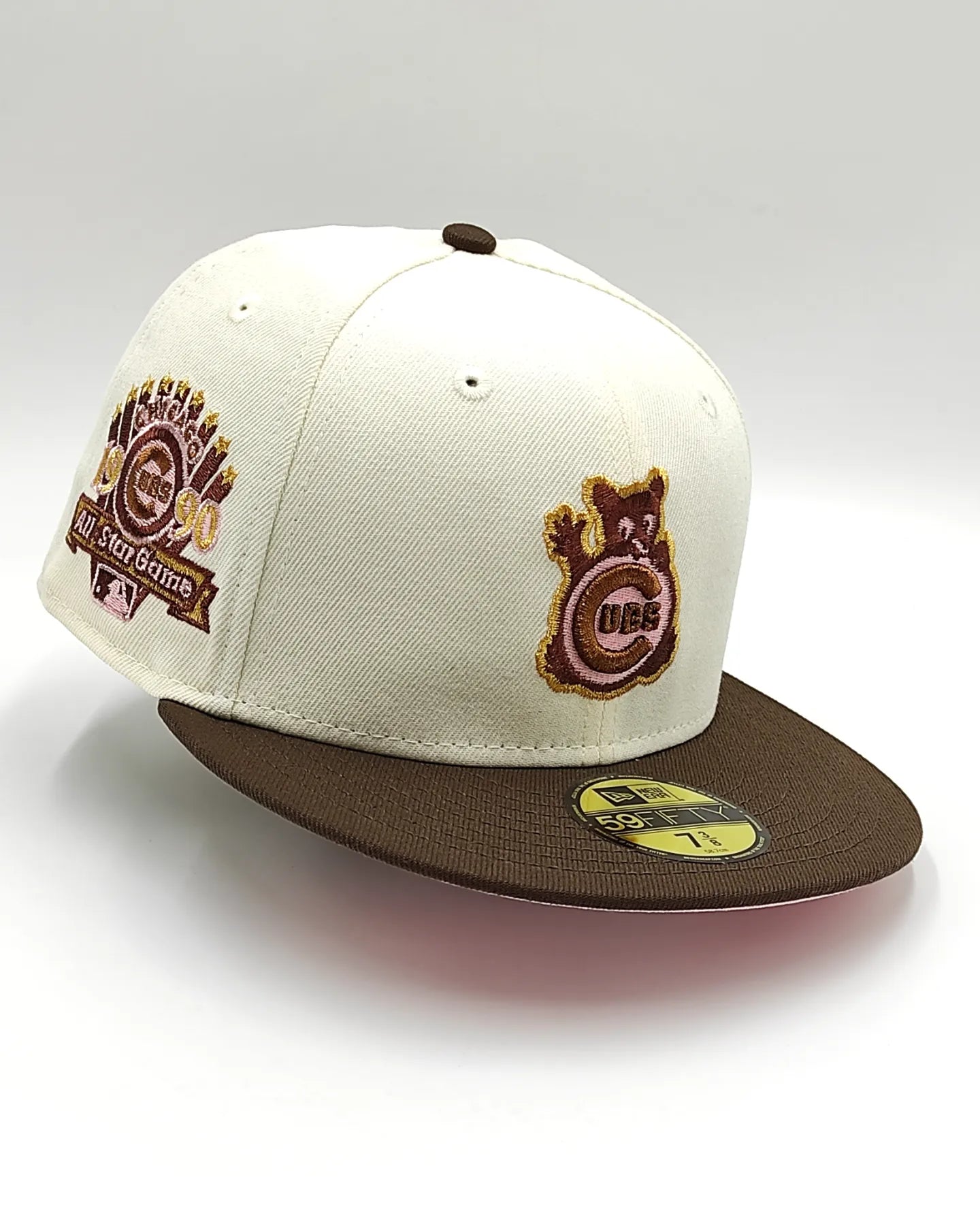 Gorra ajustada New Era Chicago Cubs All Star Game 1990 edición platino metálico bicolor 59fifty