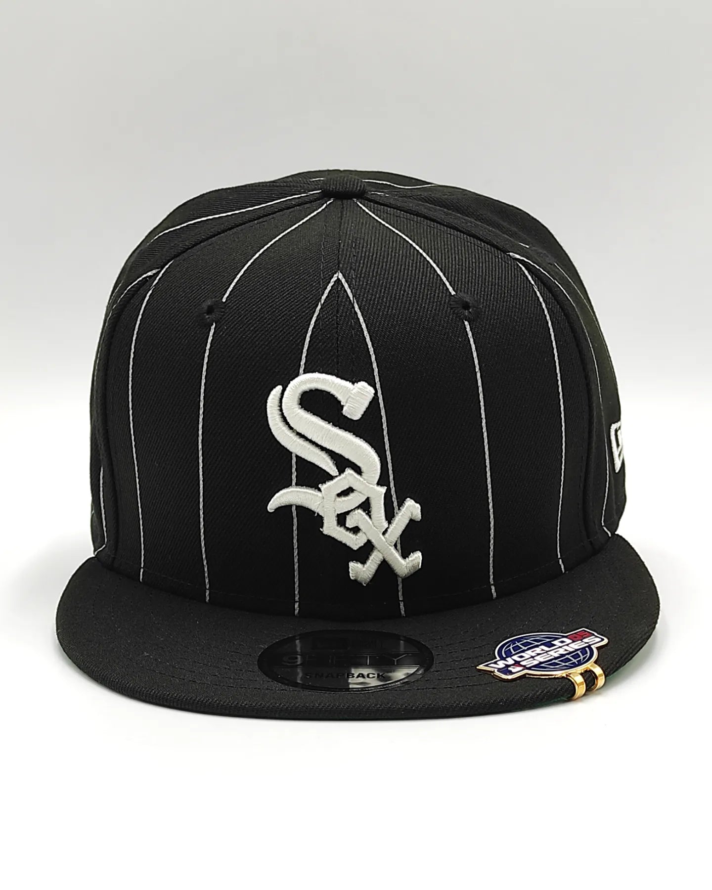 Gorra New Era White Sox Pinstripe 9Fifty con broche ajustable
