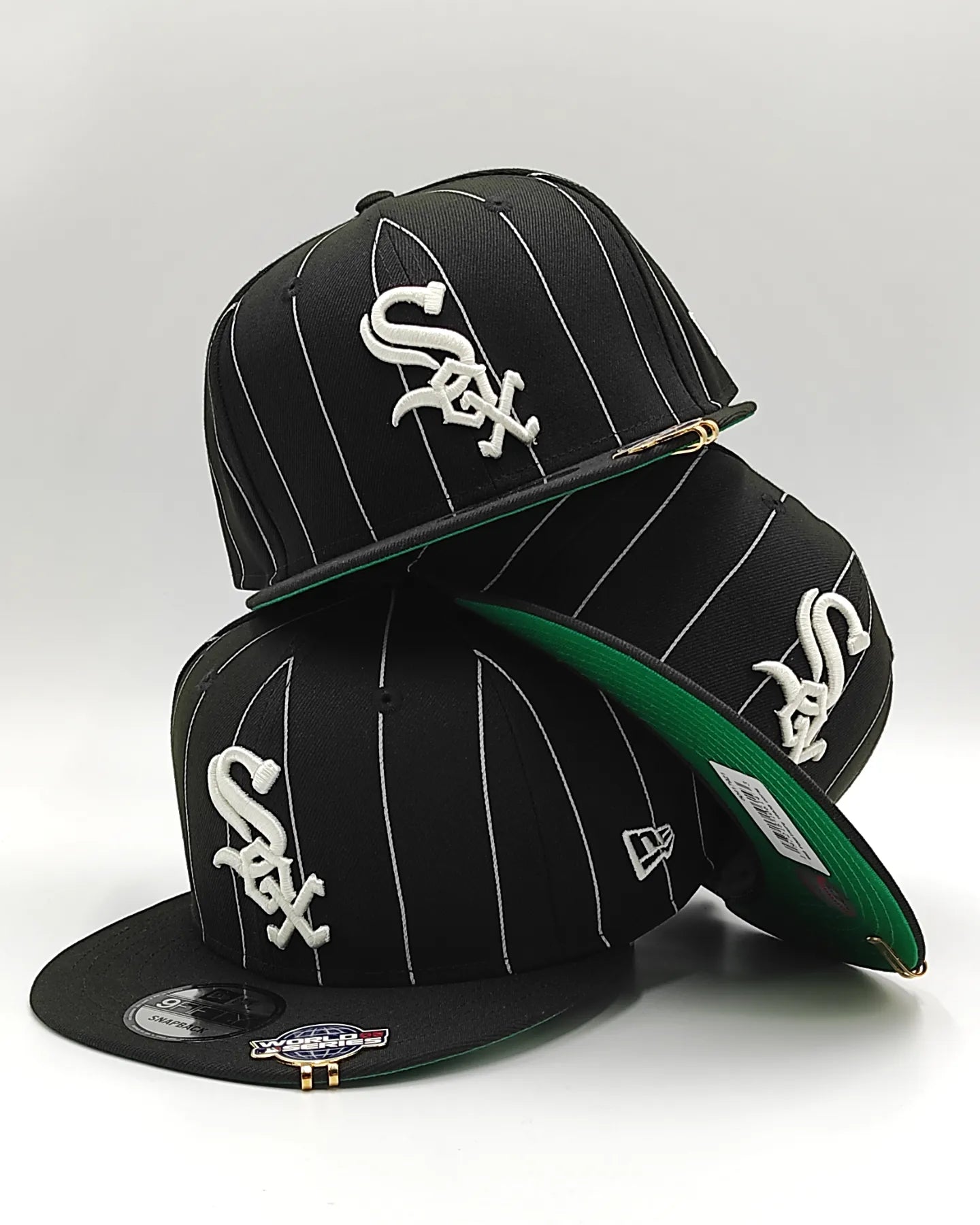 Gorra New Era White Sox Pinstripe 9Fifty con broche ajustable