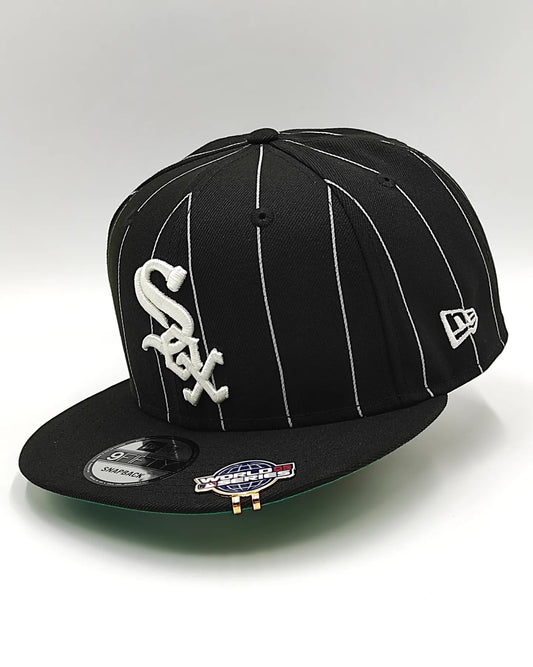 Gorra New Era White Sox Pinstripe 9Fifty con broche ajustable