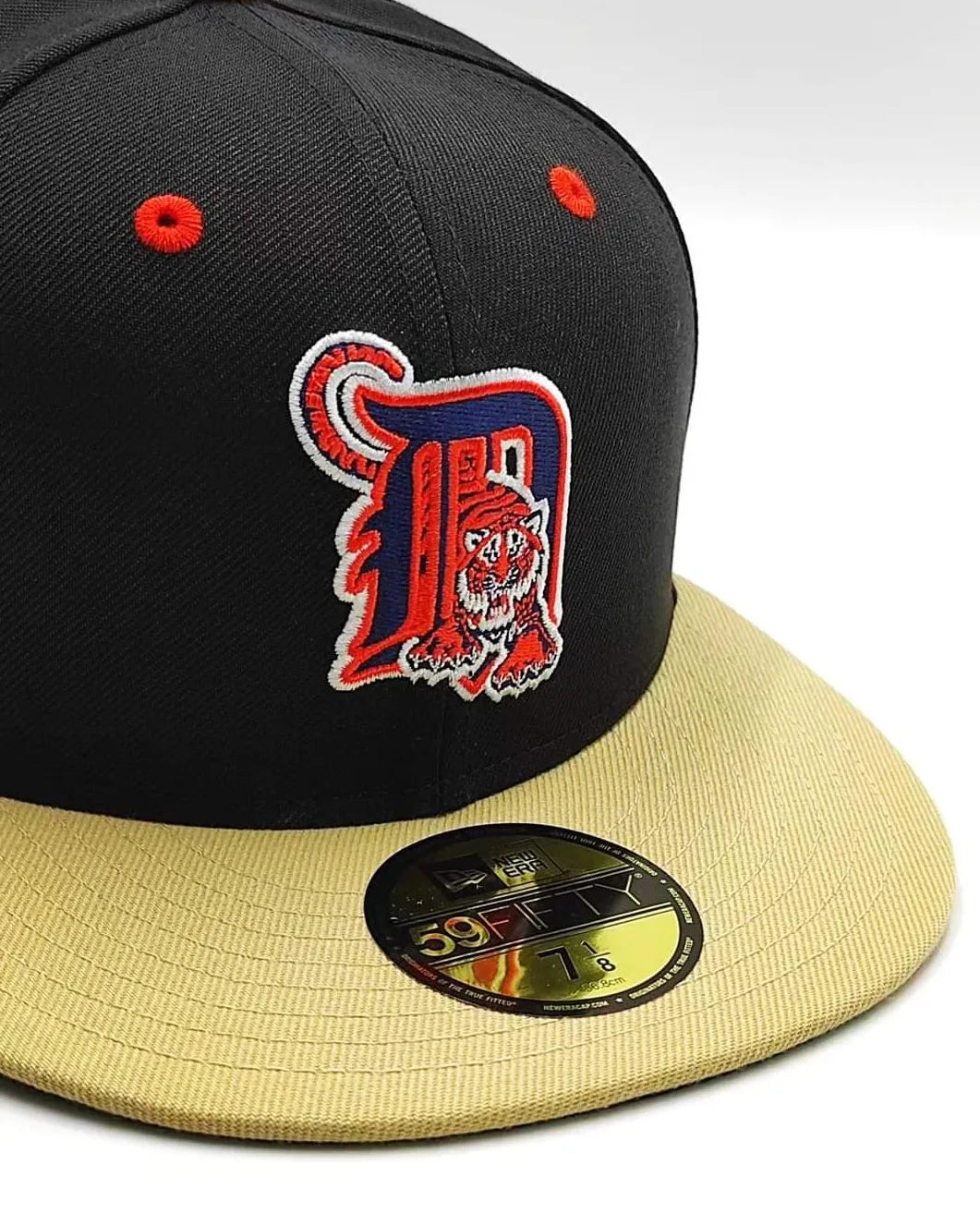 Gorra New Era 59fifty "Big Easy" Detroit Tigers con parche de aniversario - negra, tostada