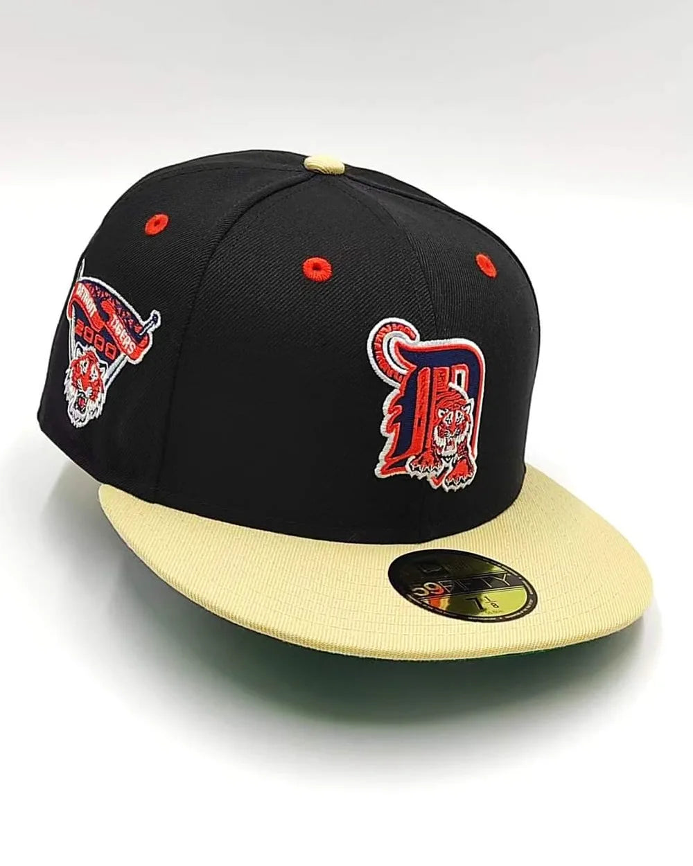 Gorra New Era 59fifty "Big Easy" Detroit Tigers con parche de aniversario - negra, tostada