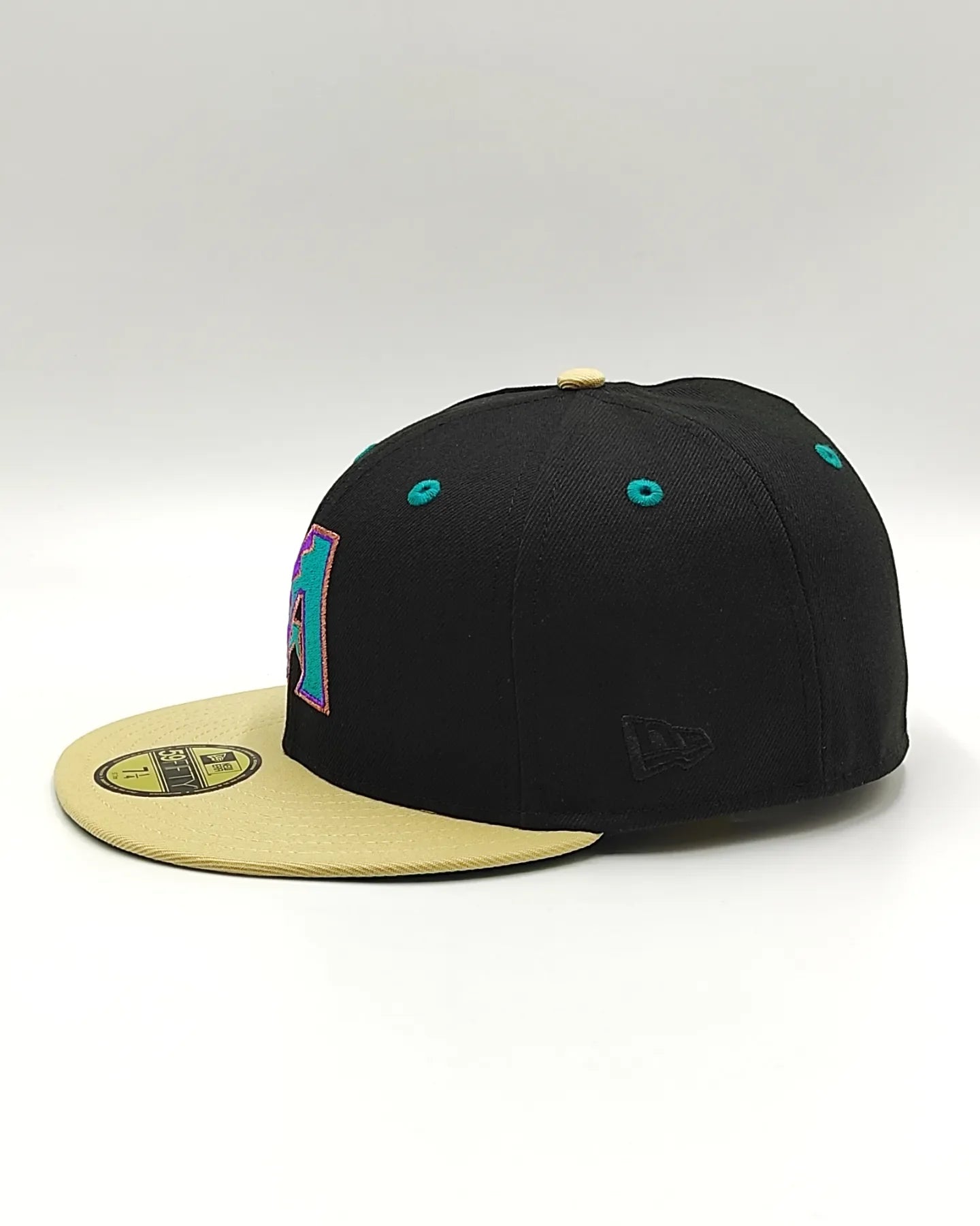 Gorra New Era 59fifty Big Easy Arizona Diamondbacks, parche de la temporada inaugural de 1998 - negra, camel