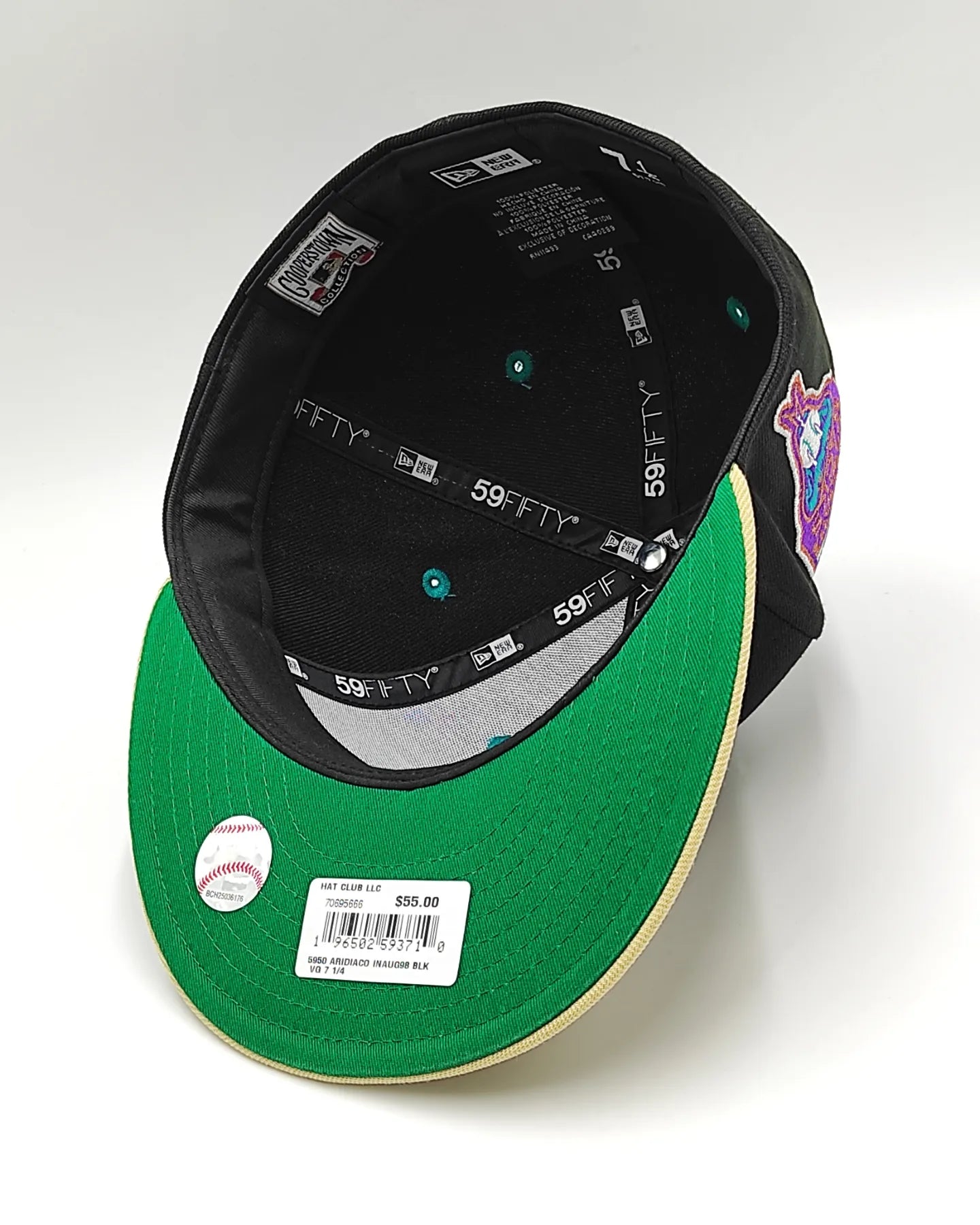 Gorra New Era 59fifty Big Easy Arizona Diamondbacks, parche de la temporada inaugural de 1998 - negra, camel