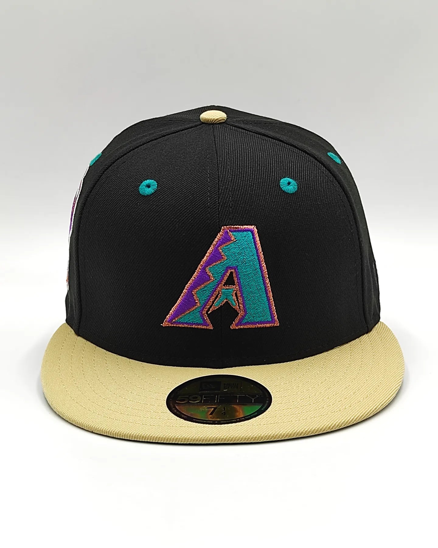 Gorra New Era 59fifty Big Easy Arizona Diamondbacks, parche de la temporada inaugural de 1998 - negra, camel