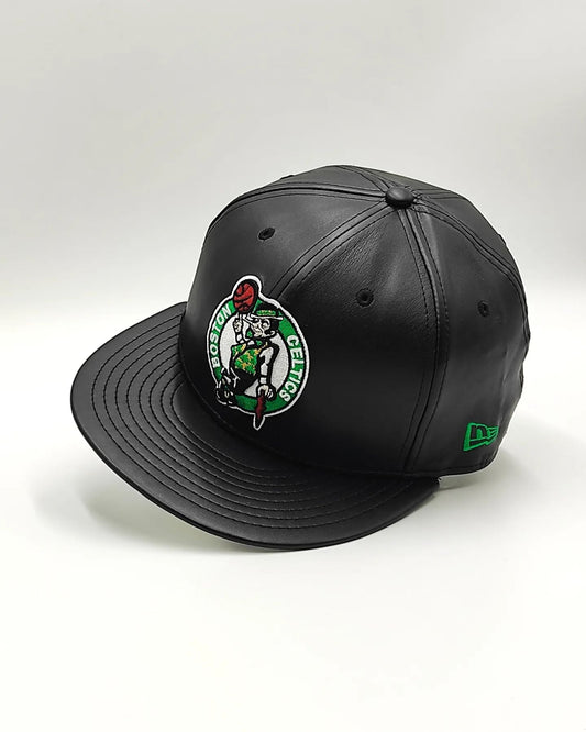 GORRA NEW ERA BOSTON CELTICS 59FIFTY VERDE, CUERO