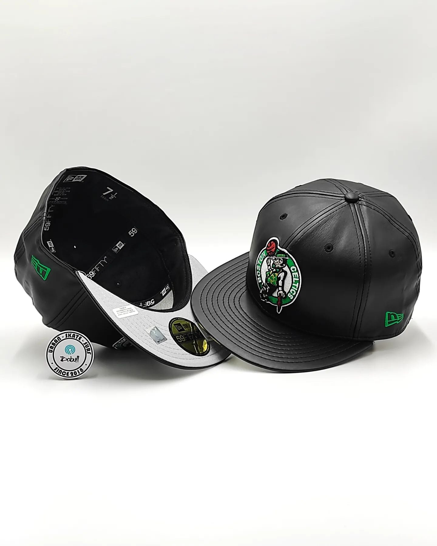 GORRA NEW ERA BOSTON CELTICS 59FIFTY VERDE, CUERO