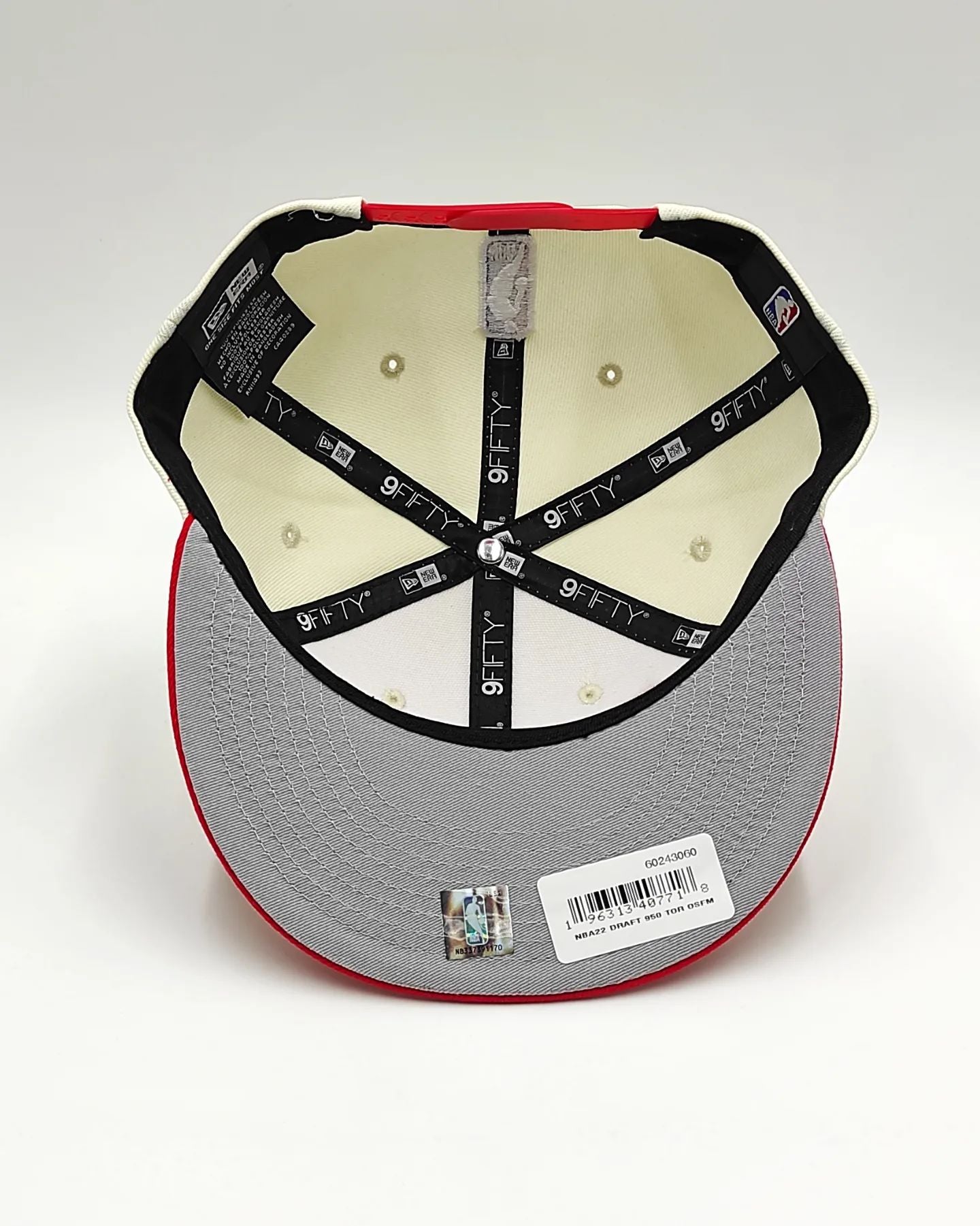 Toronto Raptors New Era 2022 NBA Draft 9FIFTY Adjustable Snapback Hat – Cream/Red